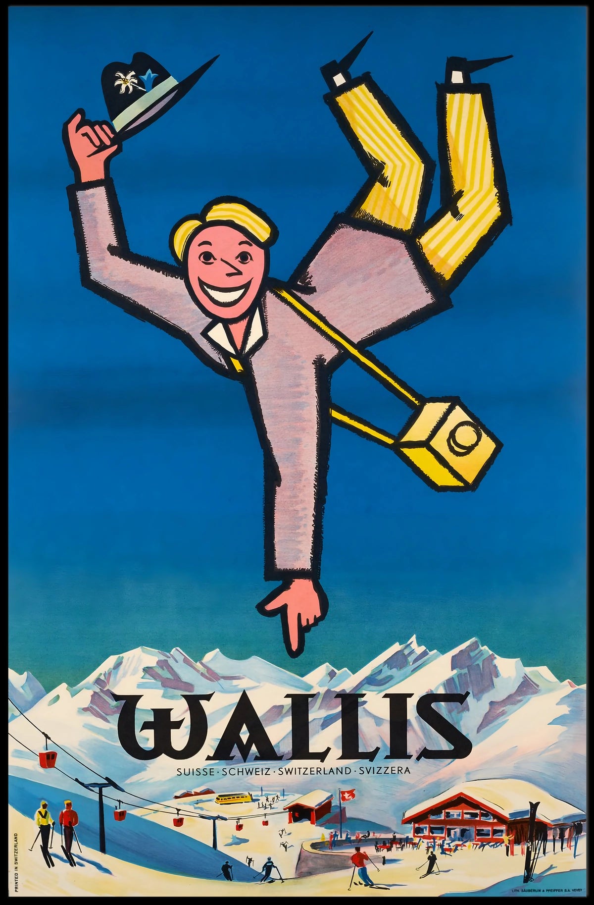 Wallis Swiss Adventure Awaits Poster