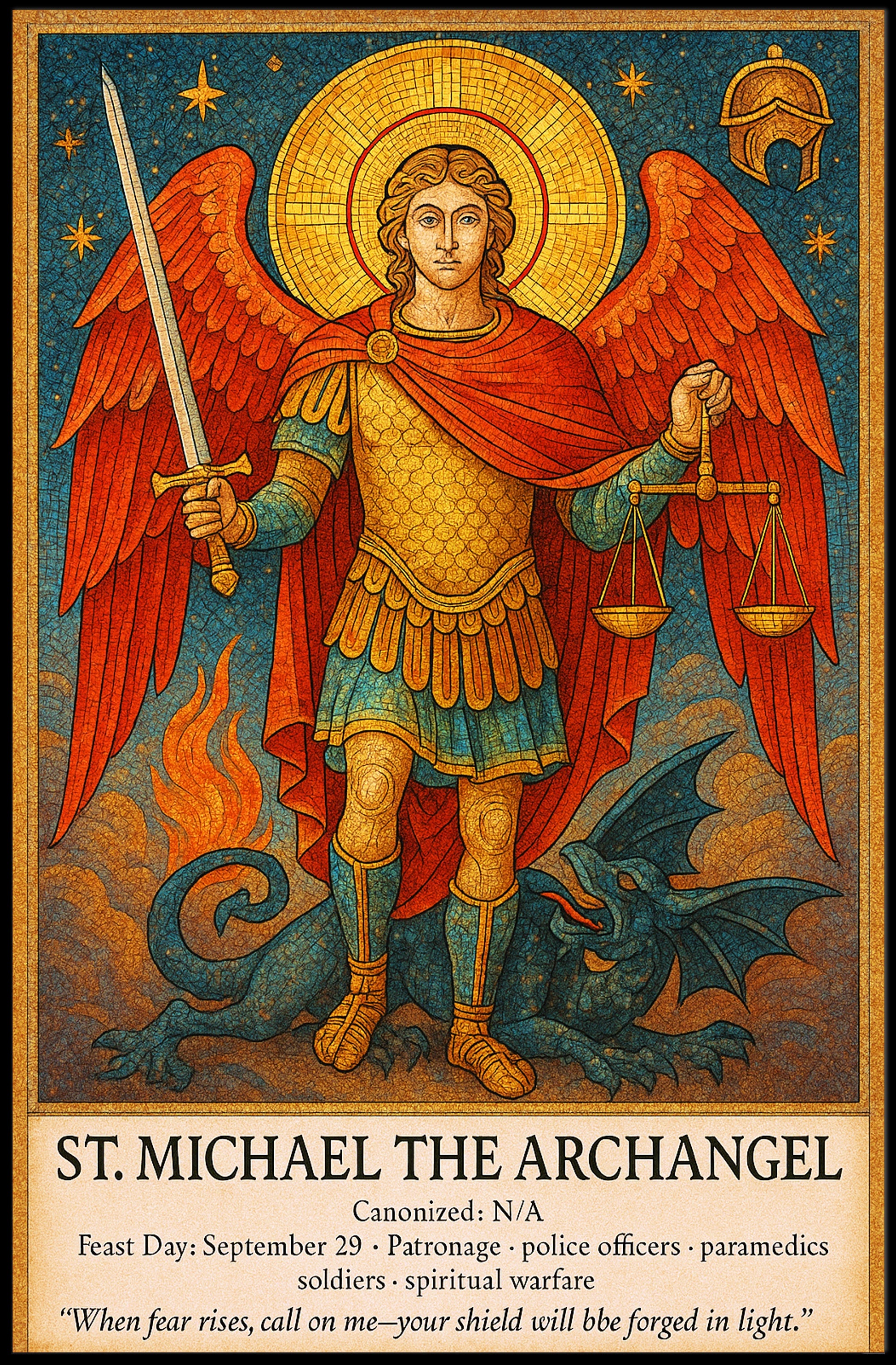 St. Michael the Archangel Poster PosterGoat