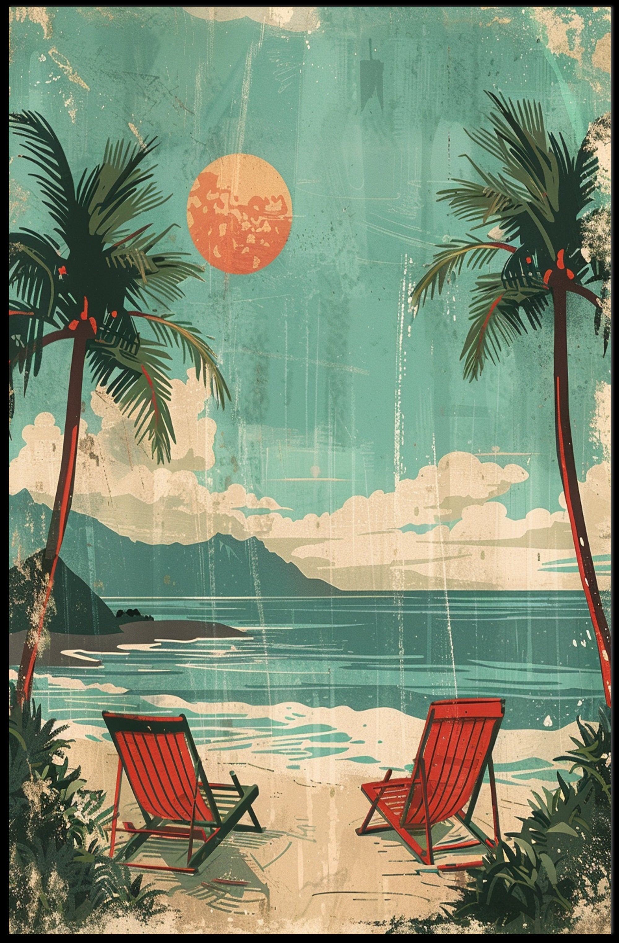 Panda's Watermelon Delight in Bamboo Forest Poster PosterGoat