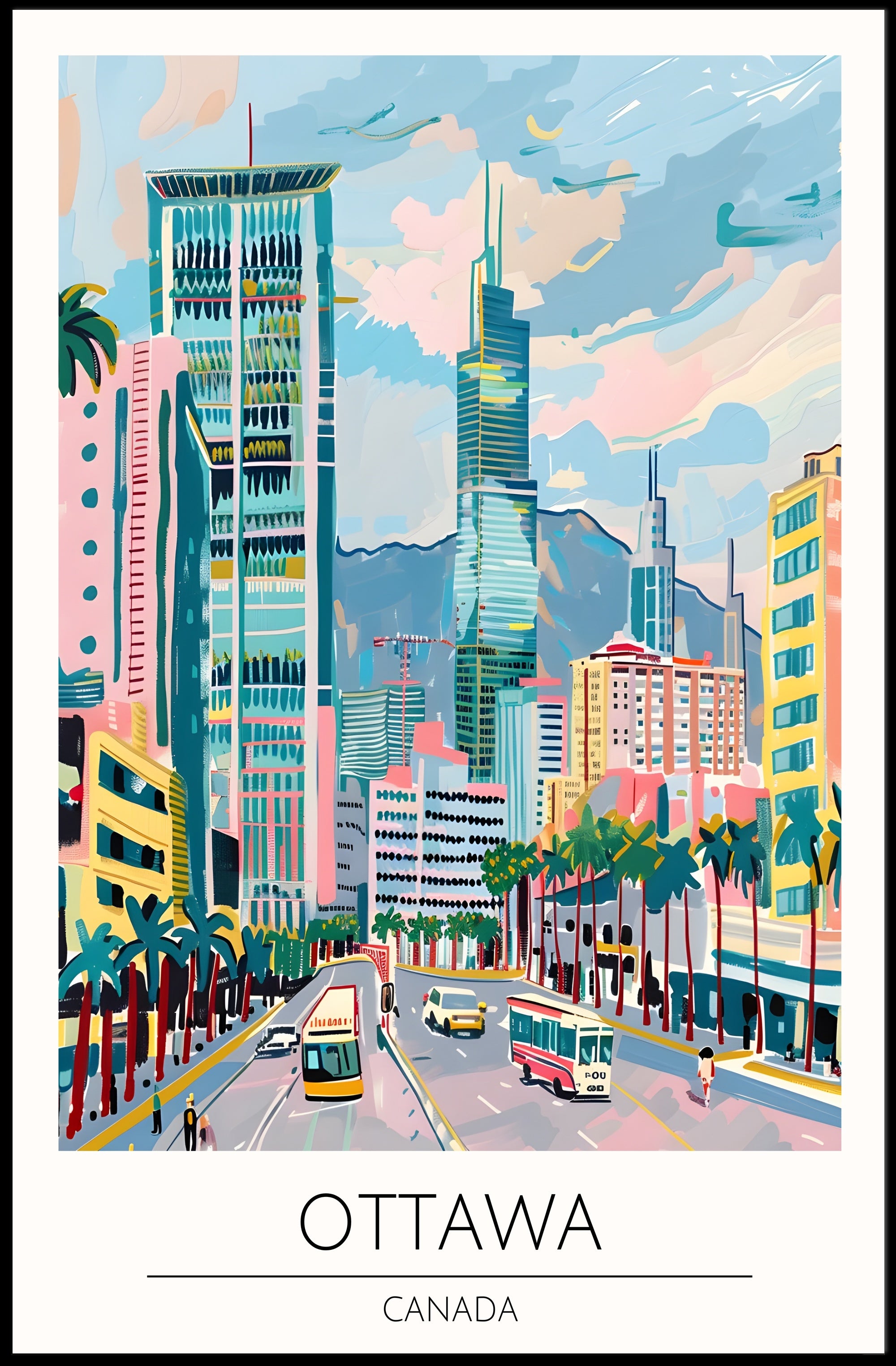 Vibrant Cityscape of Ottawa Poster PosterGoat