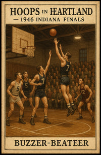 Hoops in Heartland 1946 Indiana Finals Poster