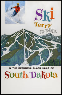 Terry Peak Ski Adventure Vintage Travel Poster PosterGoat