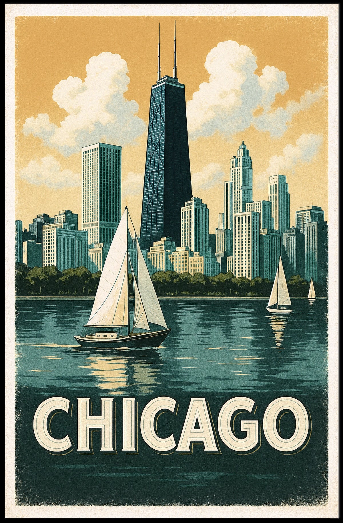 Chicago Skyline Poster