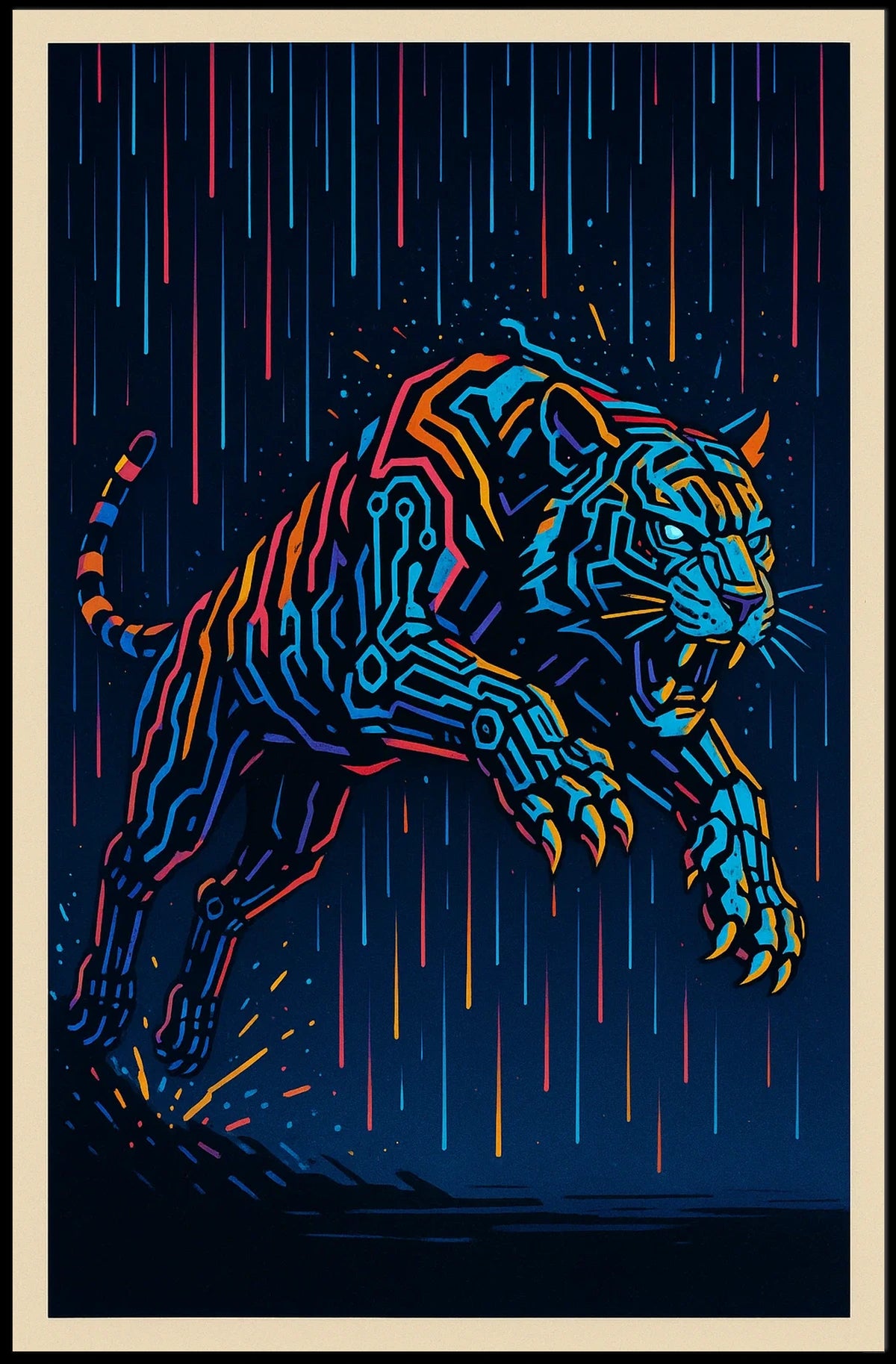 Cybernetic Tiger Poster