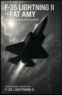 F-35 Lightning II Jet Stealth Aviation Poster