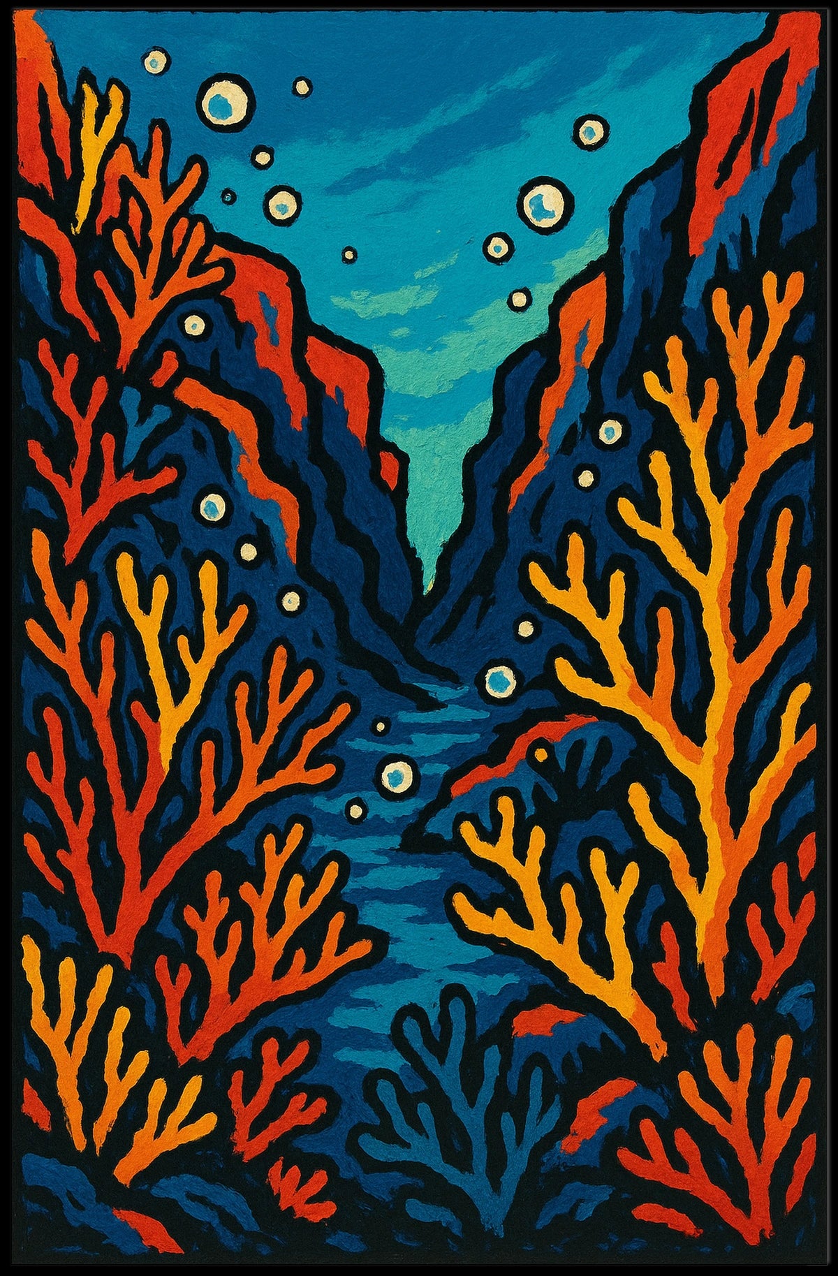 Vibrant Underwater Landscape Poster