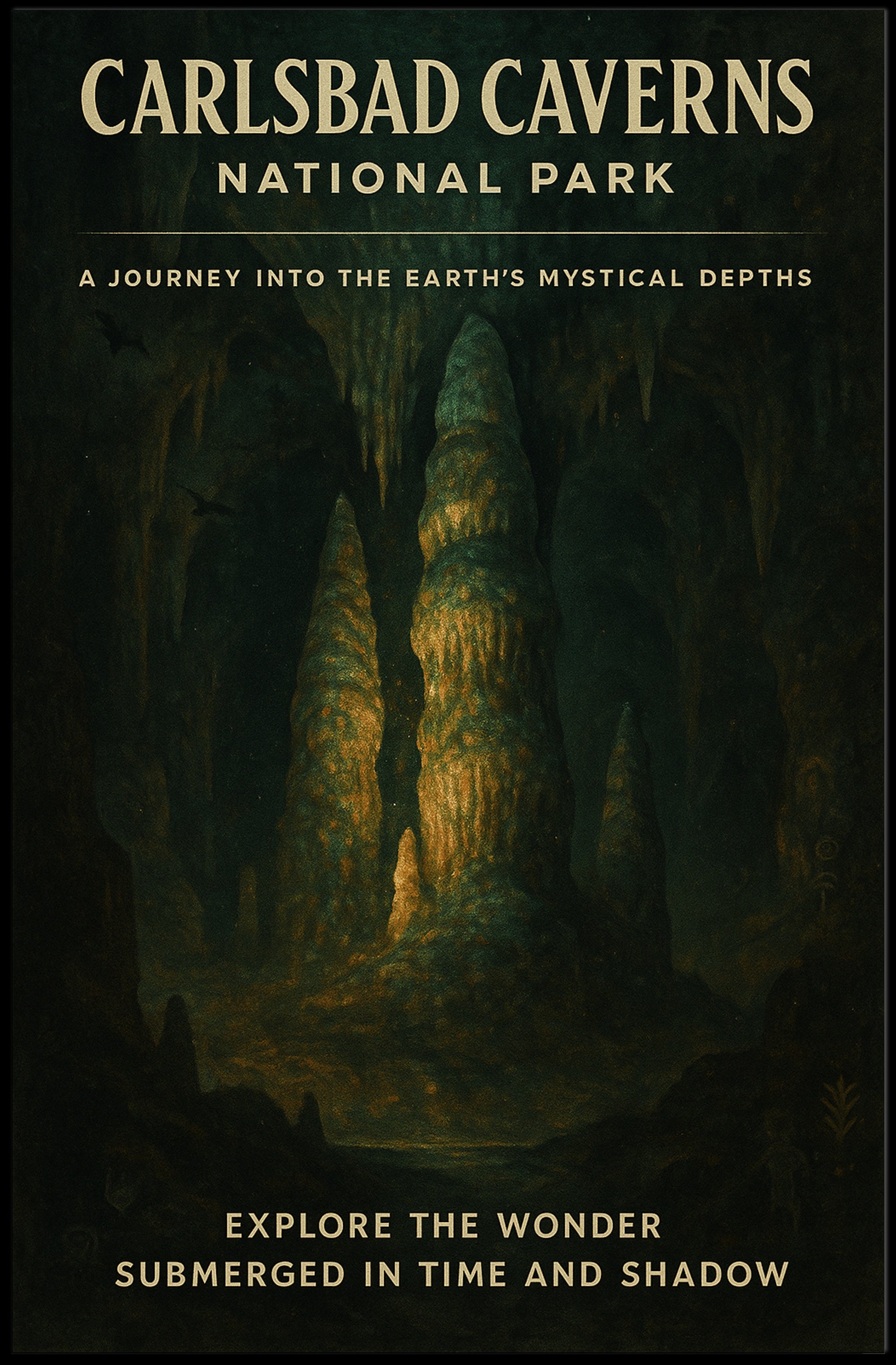 Carlsbad Caverns Mystical Adventure National Park Poster