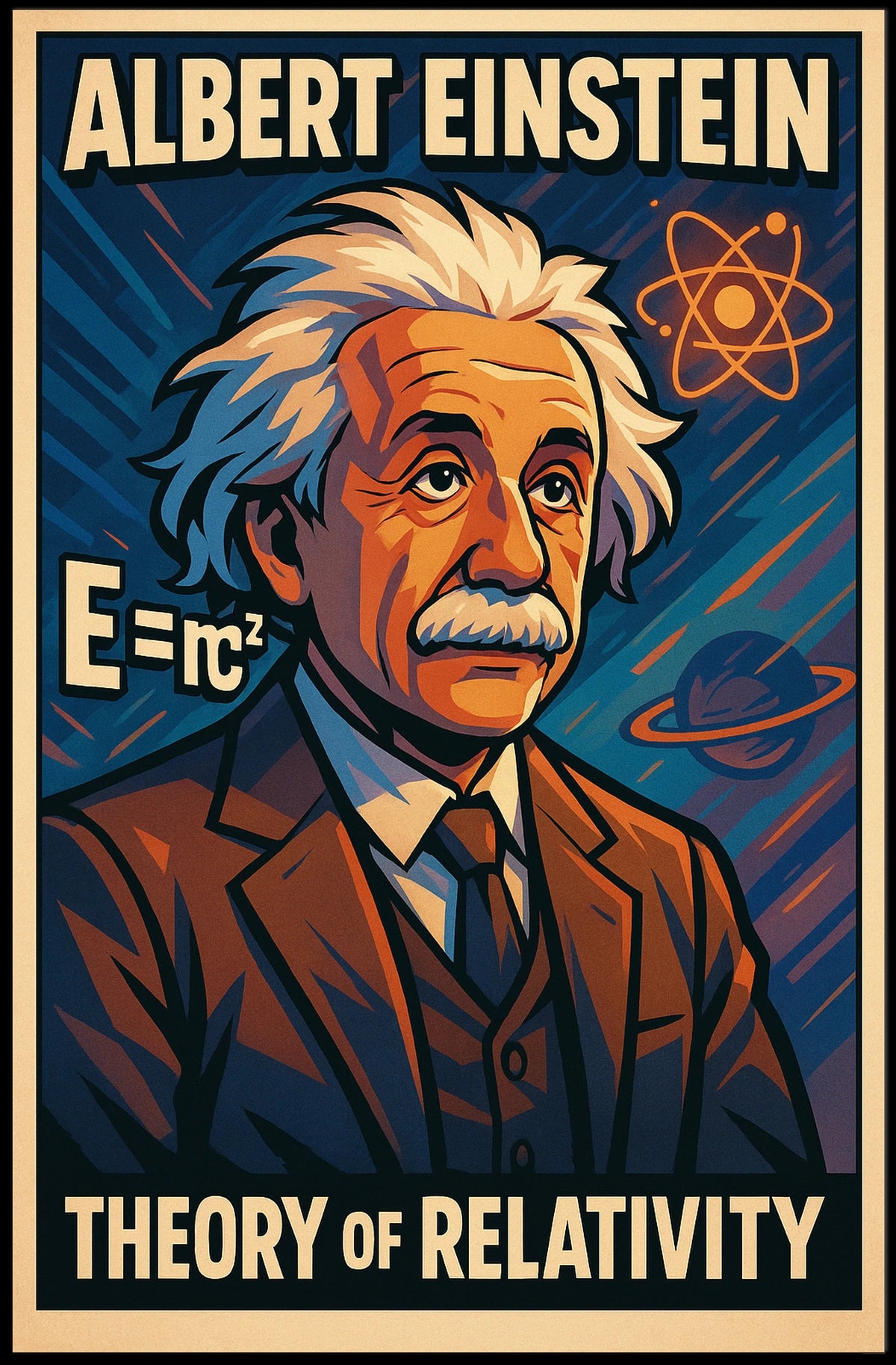 Albert Einstein Theory Of Relativity Poster