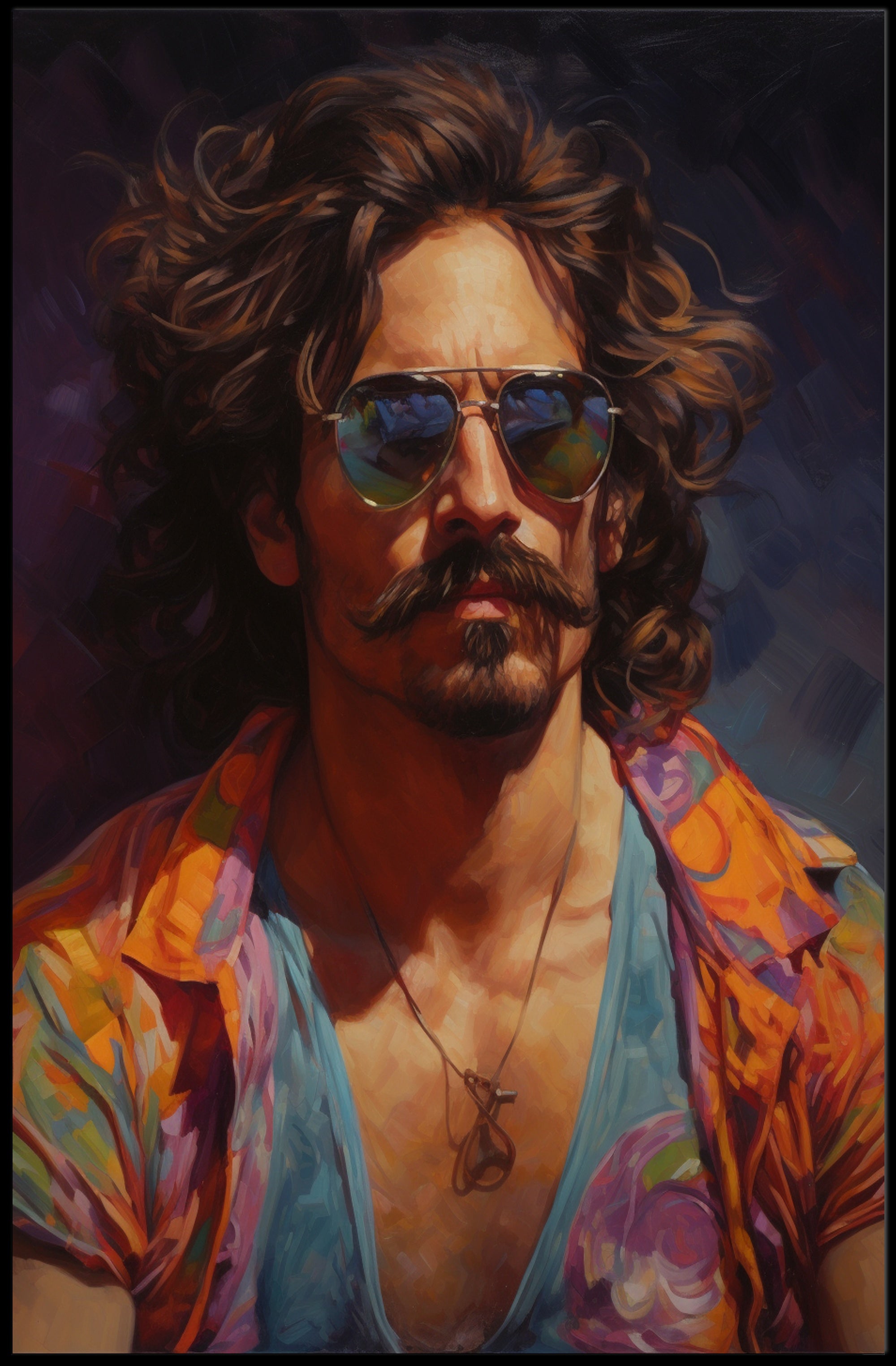 Vibrant Portrait Of A Modern Icon Modern Poster PosterGoat