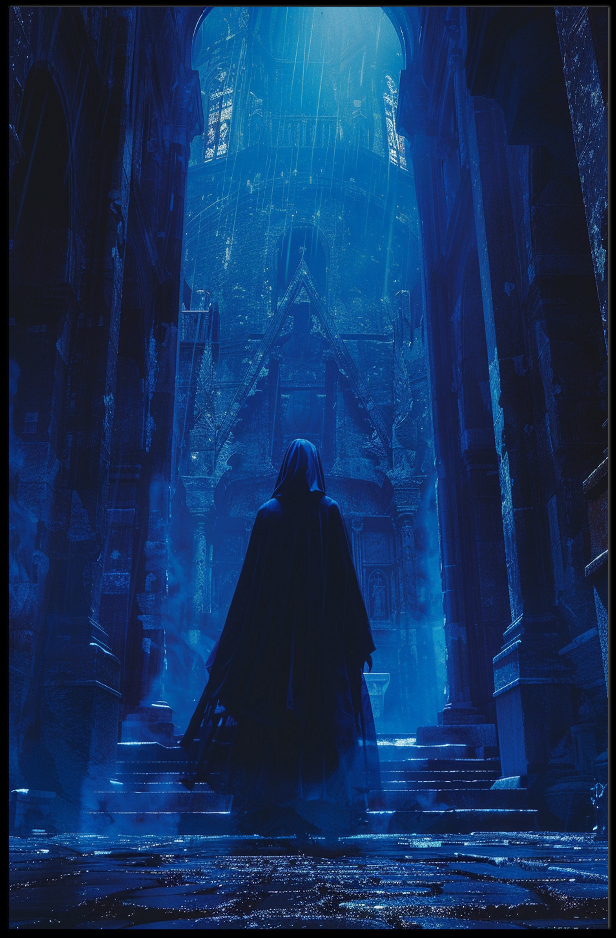 Mystical Gothic Cathedral Fantasy Art Poster PosterGoat