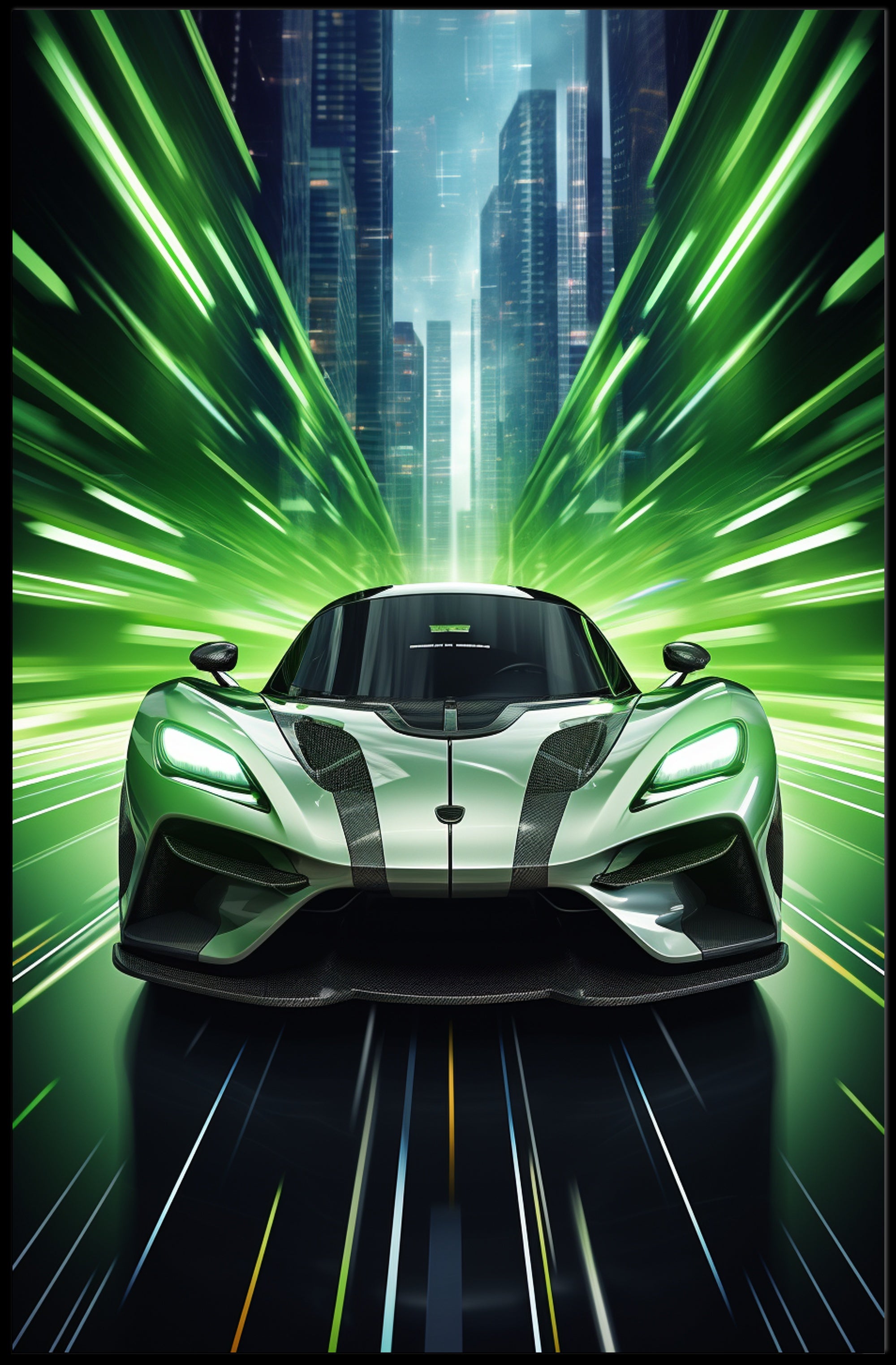 Speeding Through the Future Poster PosterGoat