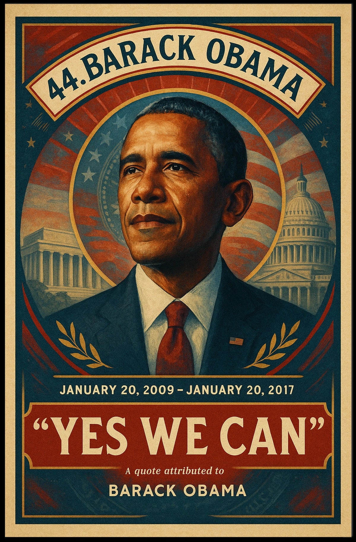 Obama's Legacy Commemorated: Presidential Poster