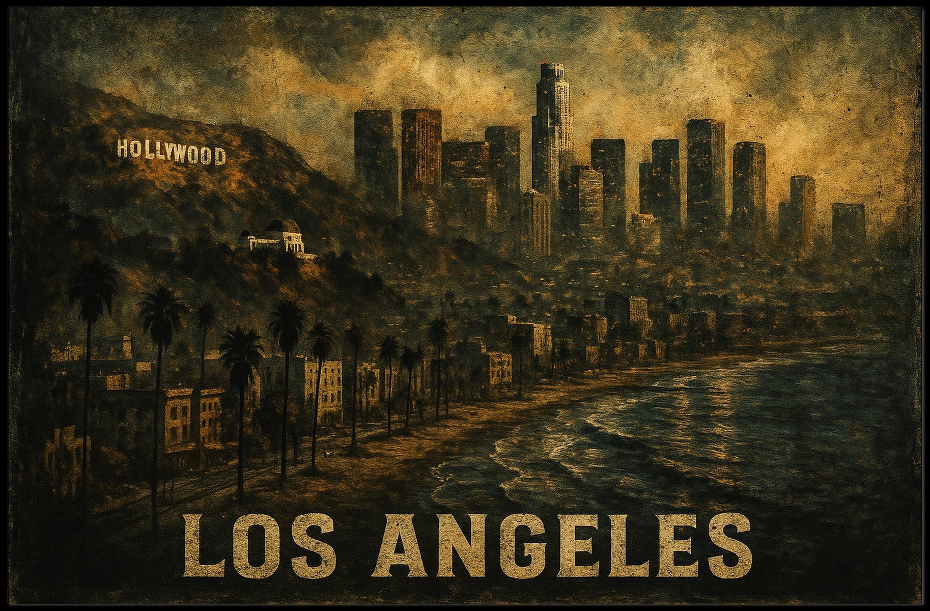 Los Angeles Skyline Poster