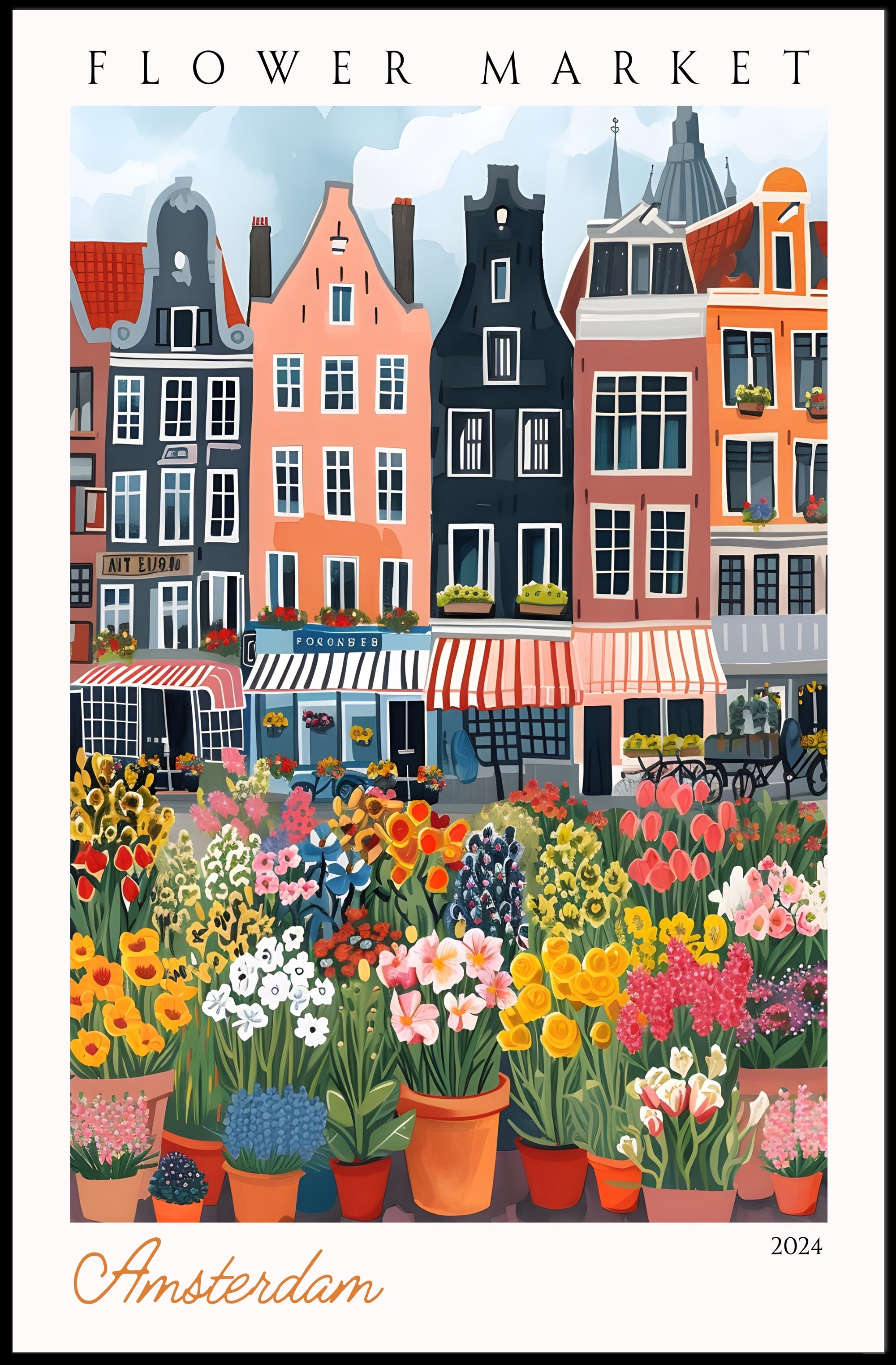 Amsterdam Flower Market Poster PosterGoat