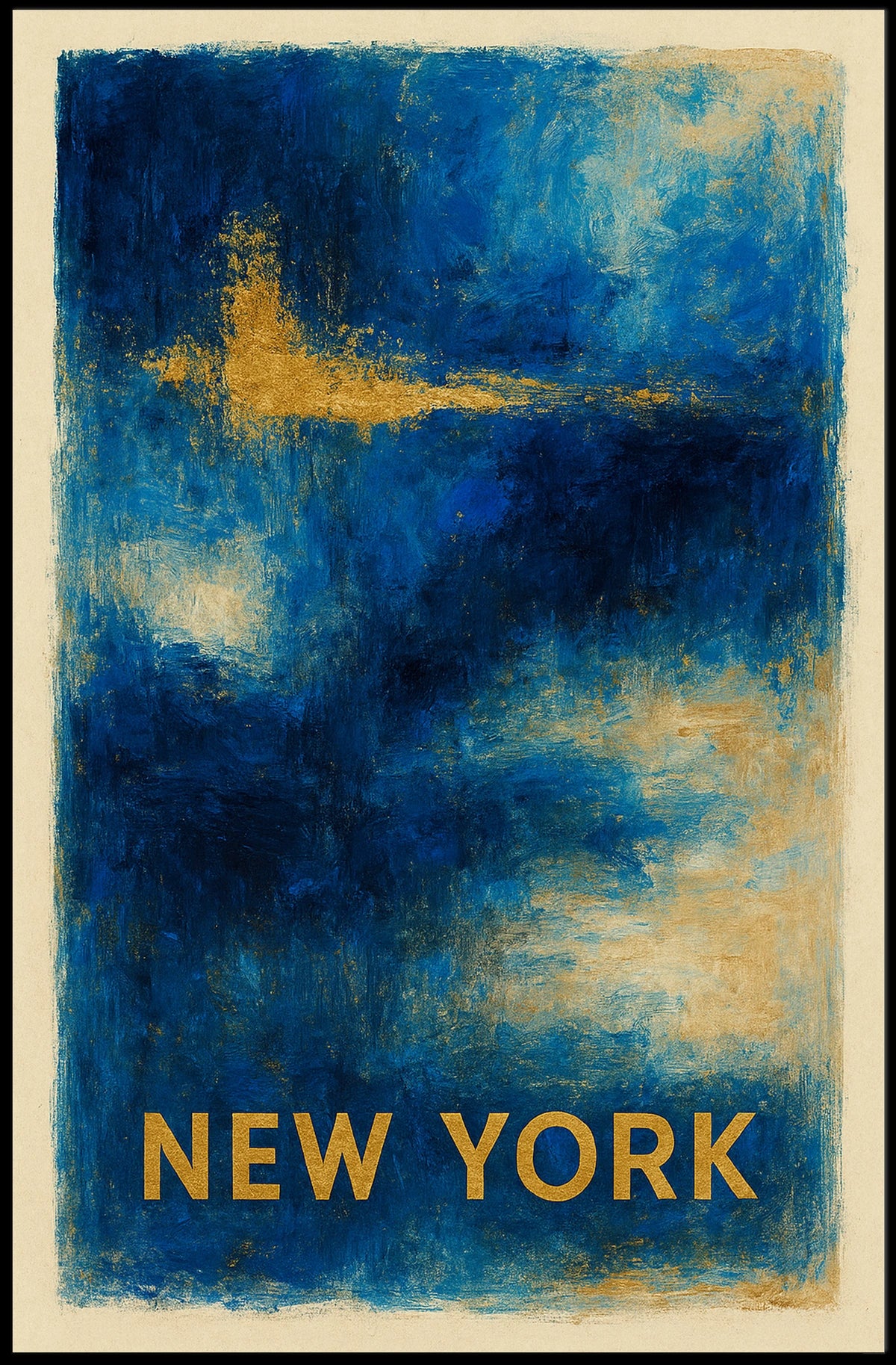 New York Abstract Expression Poster For Modern Wall Art