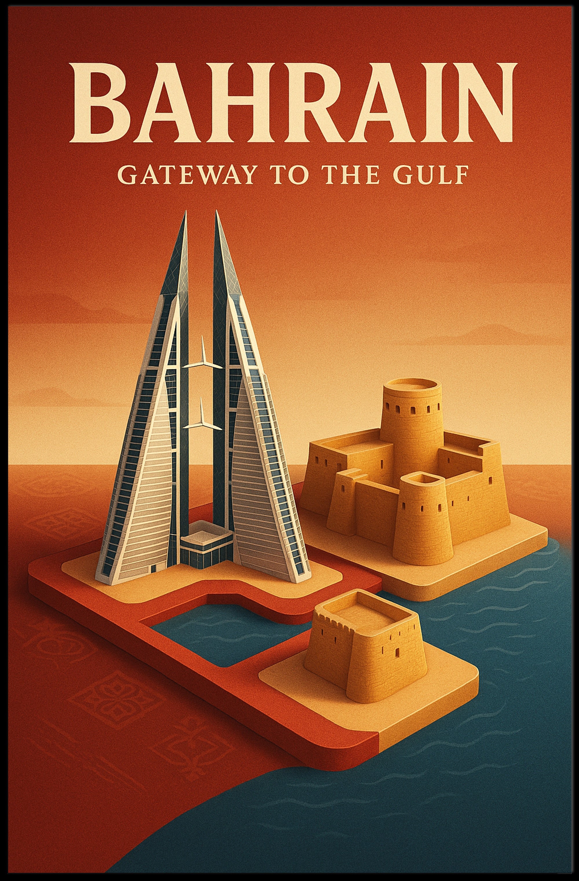 Bahrain Gateway to the Gulf Cultural Heritage Poster