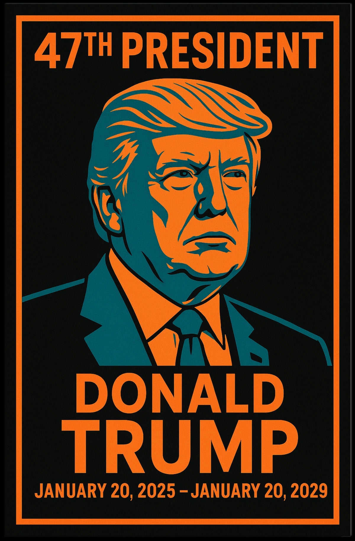 Trump Resolute Statesman Pop Art Patriotic Poster