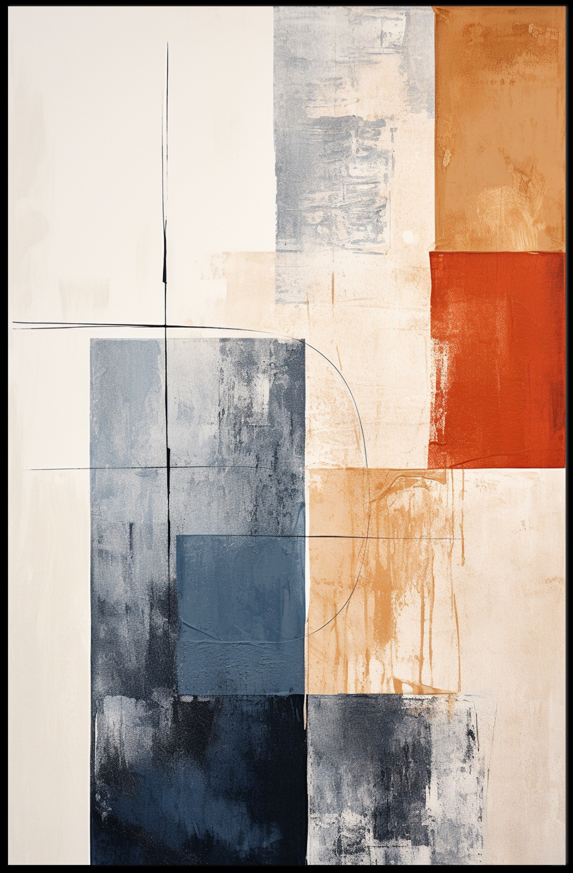 Abstract Geometric Harmony Abstract Poster