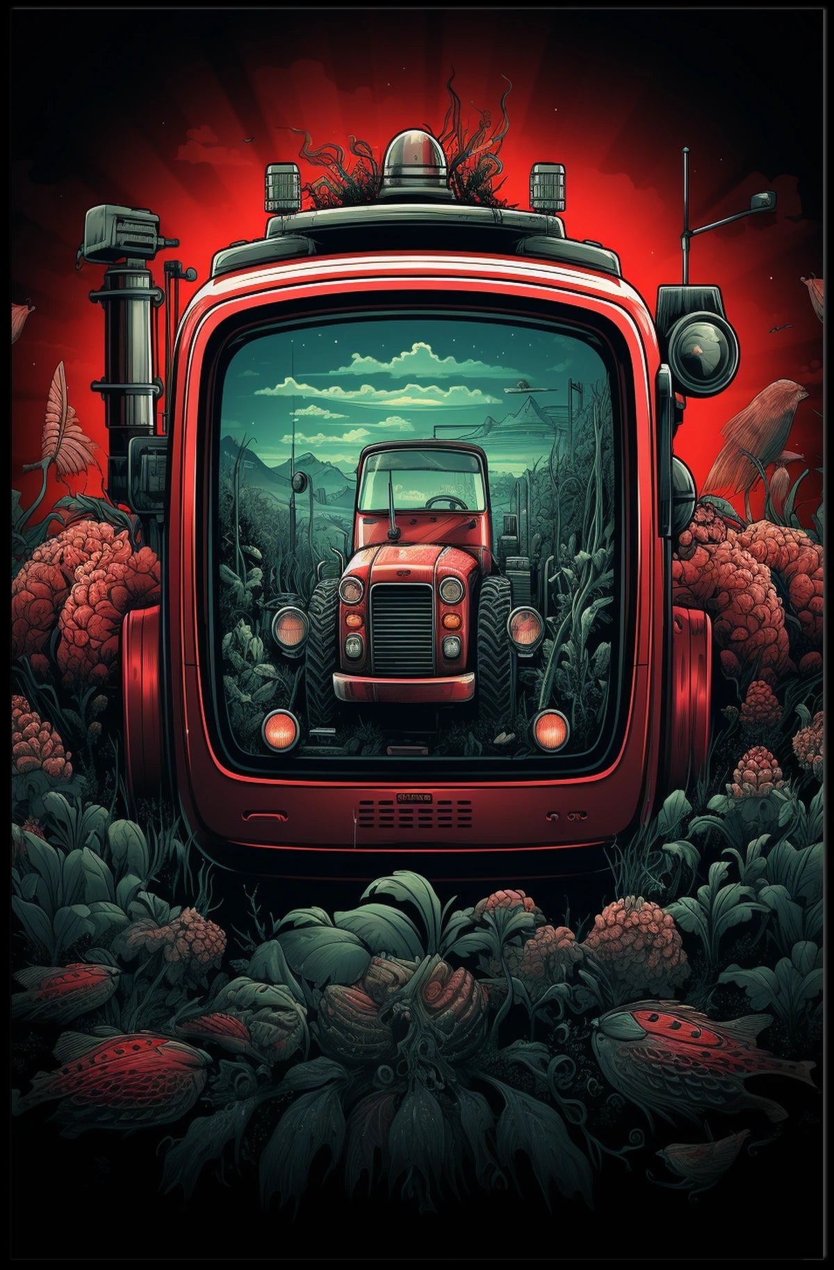 Retro Futurism in Agriculture Poster