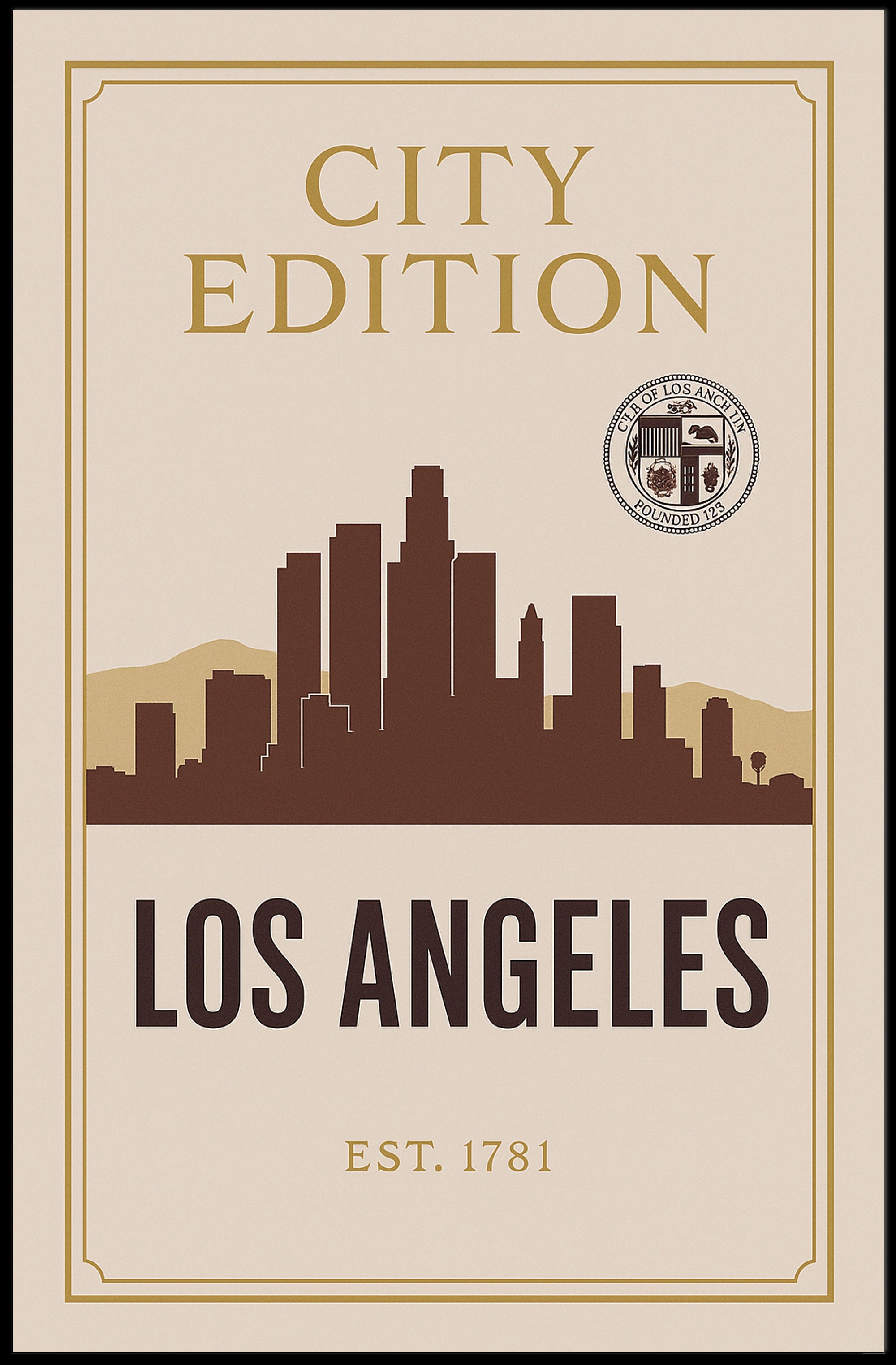 City Edition Los Angeles Poster PosterGoat
