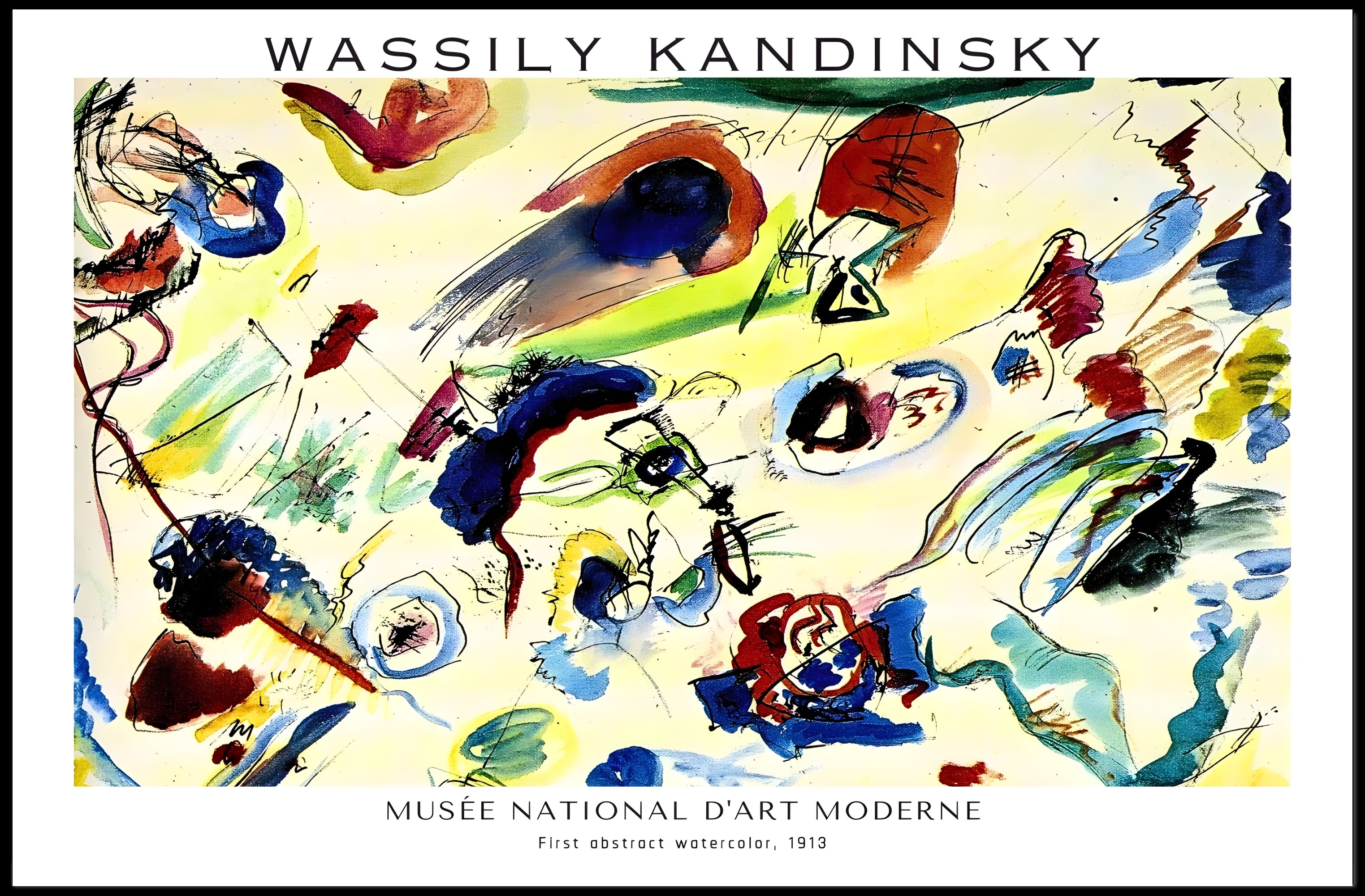 Wassily Kandinsky First Abstract Watercolor Poster