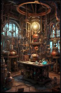 Steampunk Alchemist's Laboratory Poster
