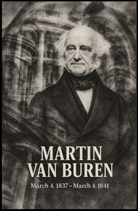Martin Van Buren 8th President of the United States Double Exposure Poster