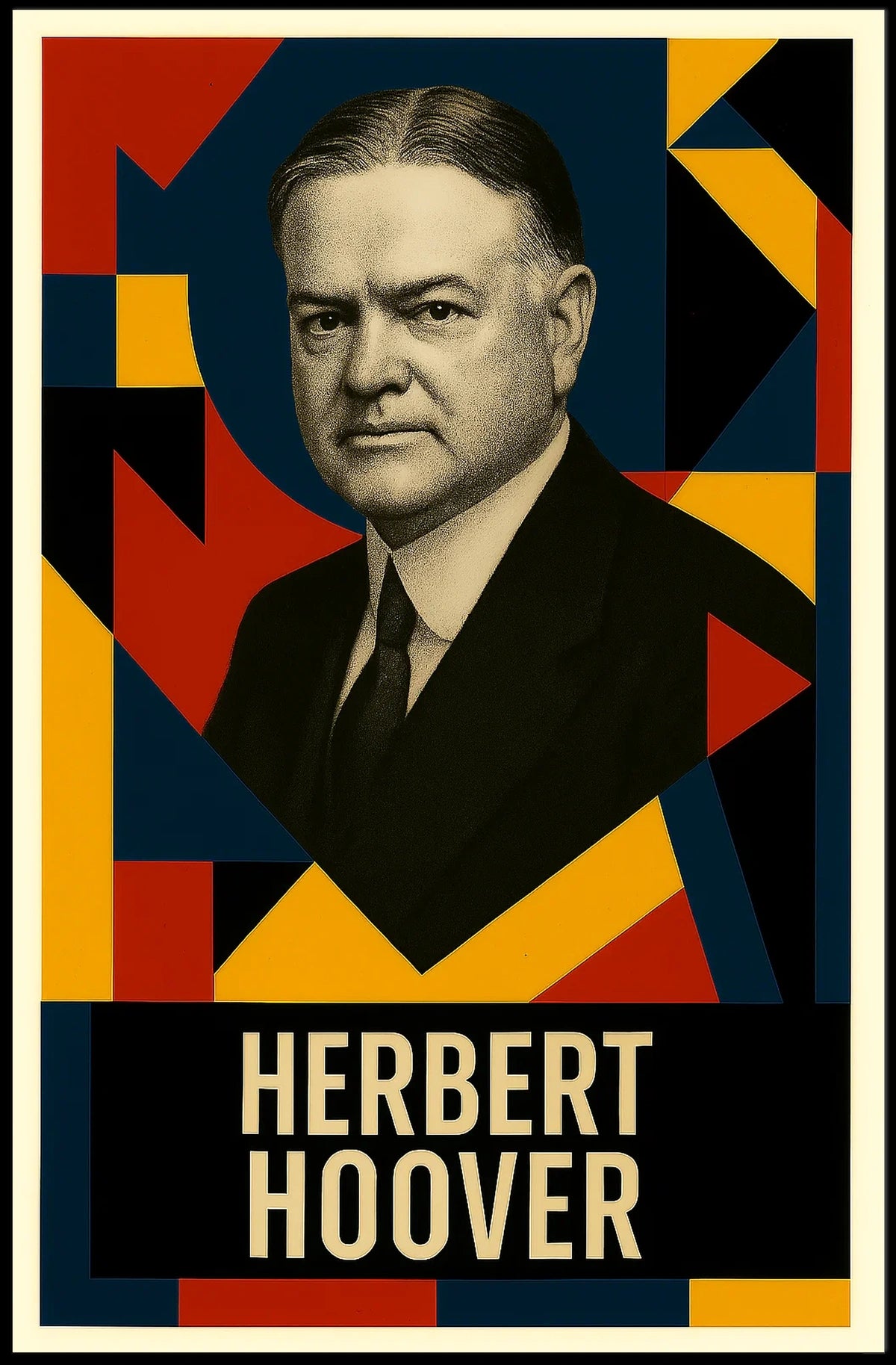 Herbert Hoover 31st President of the United States Abstract Pop Poster