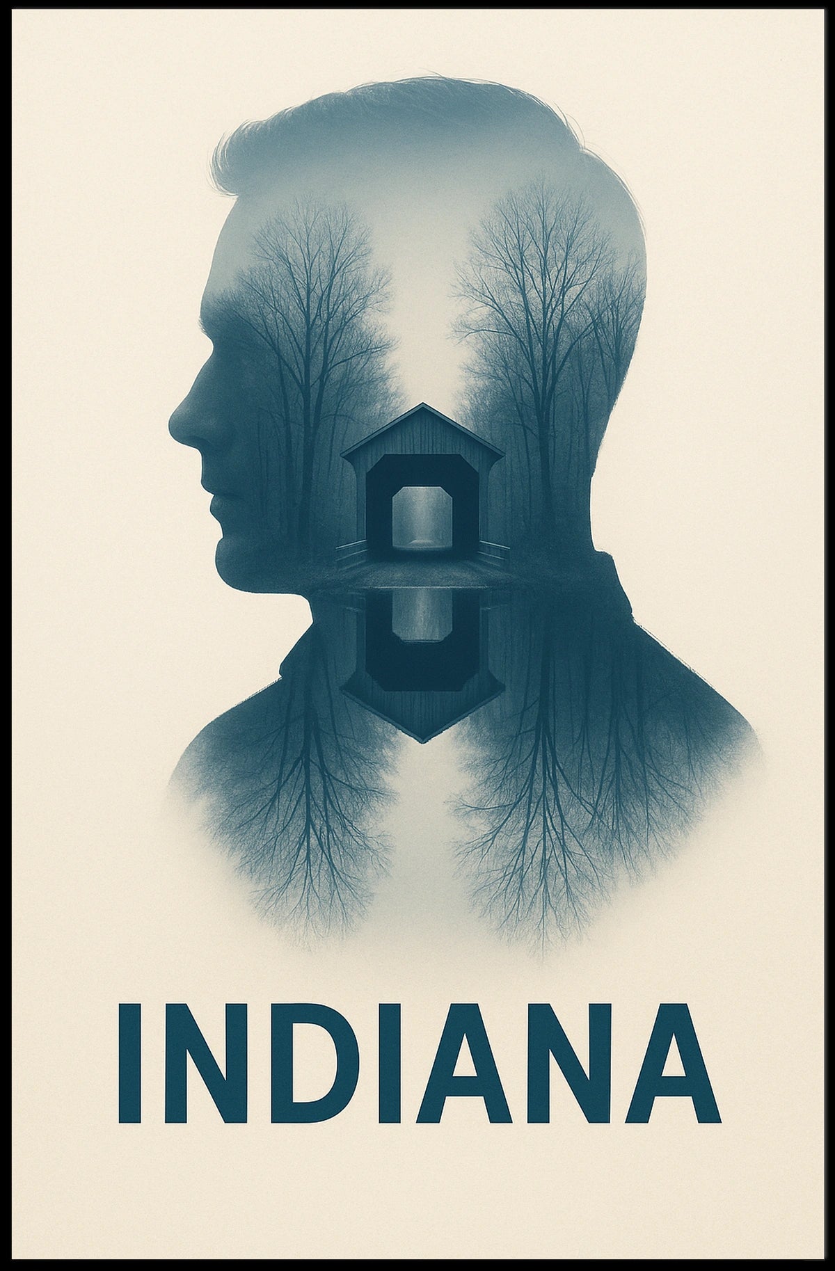 Indiana Silhouette Poster