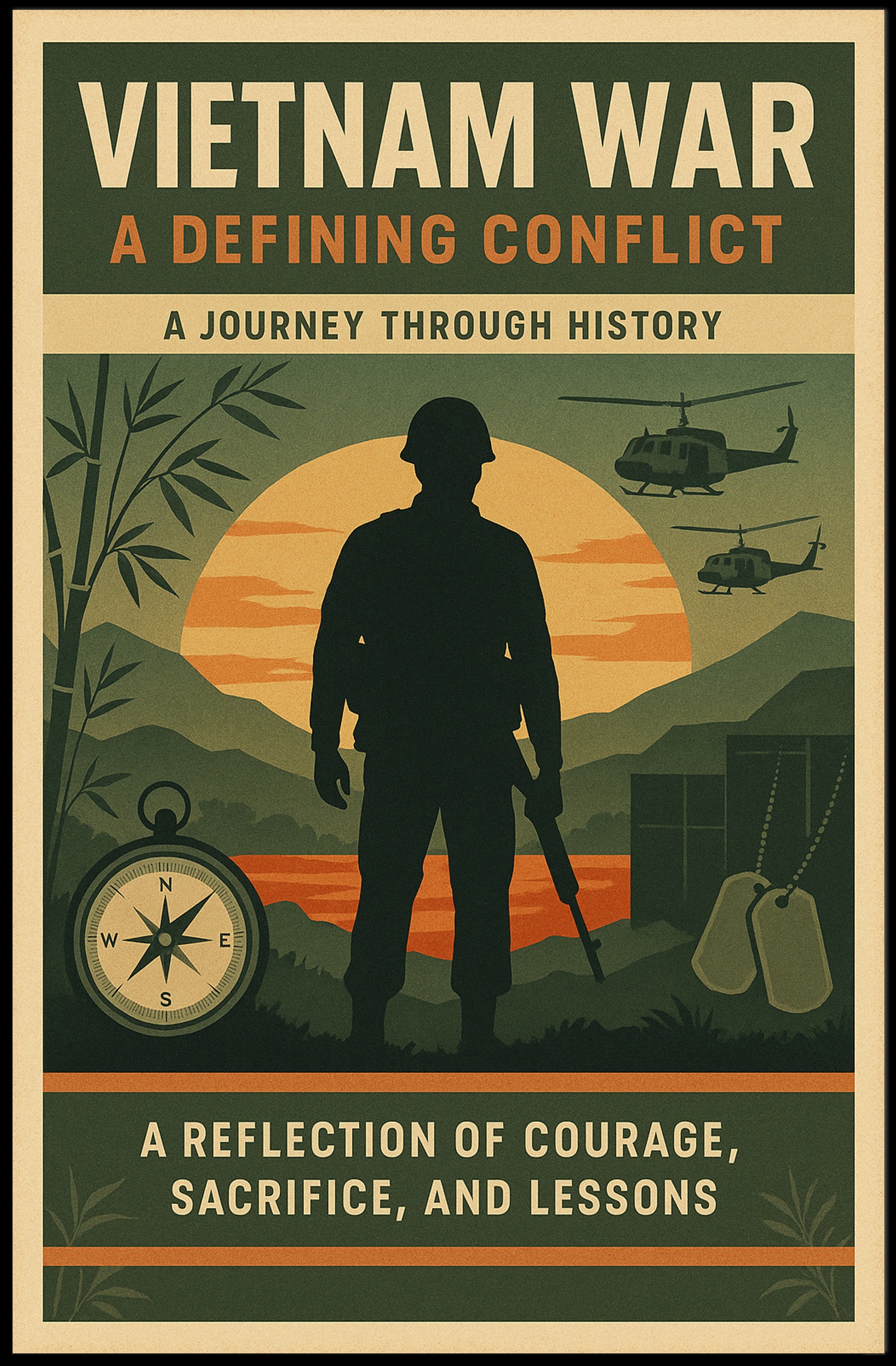 Vietnam War Poster Historic Military Print