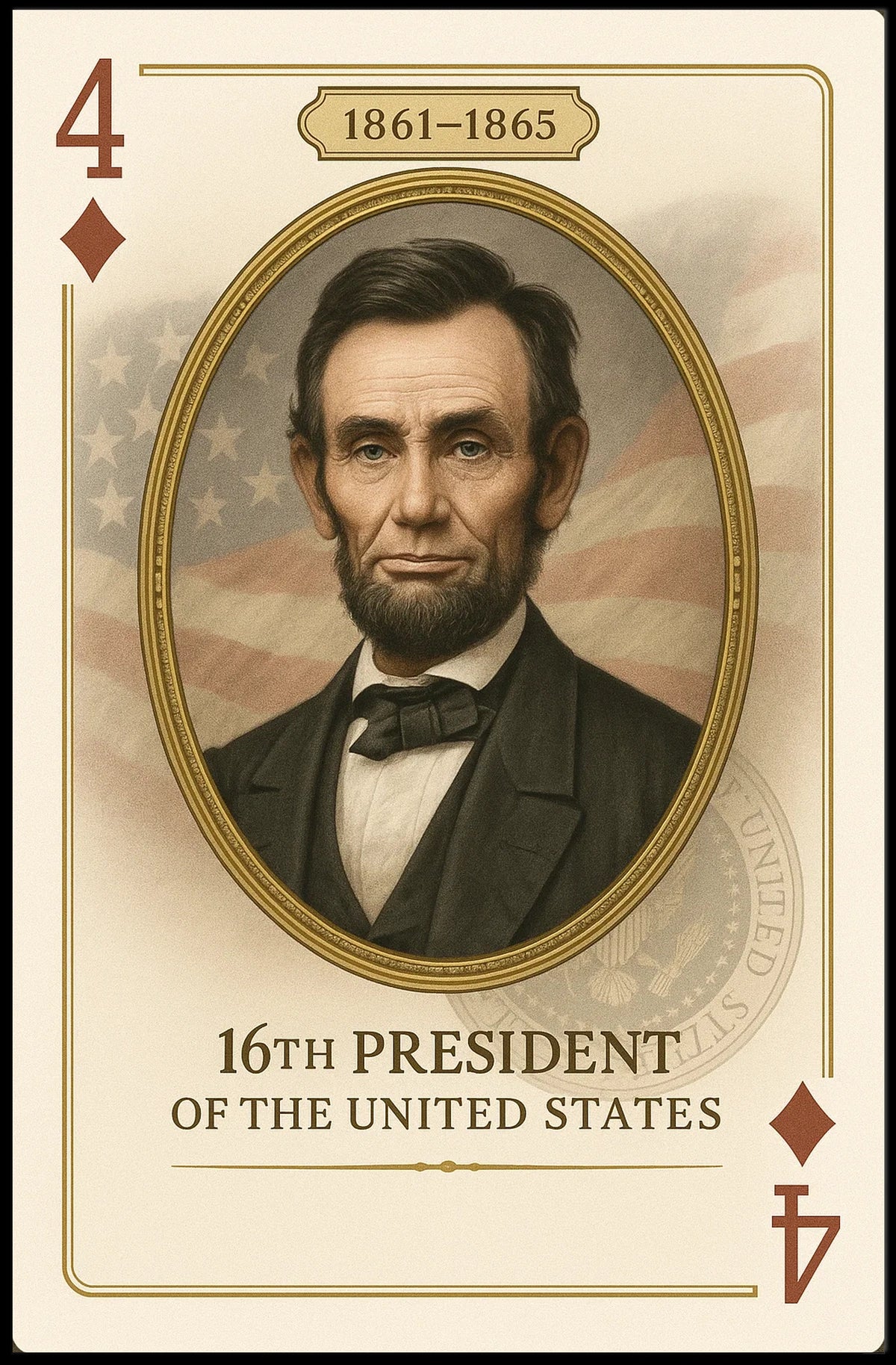 Abraham Lincoln 16th President Scenic Wall Art Poster