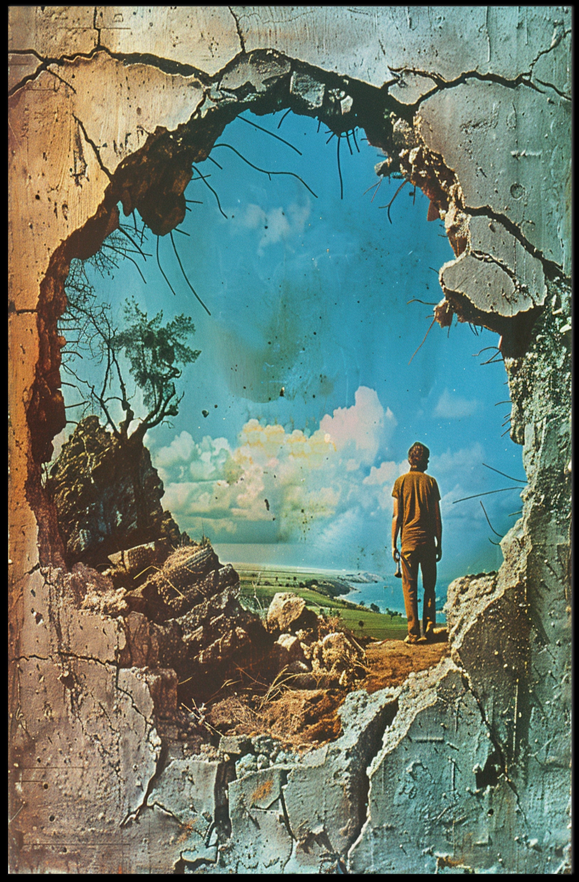 Through The Cracks Poster Art Print for Home Decor and Wall Art PosterGoat