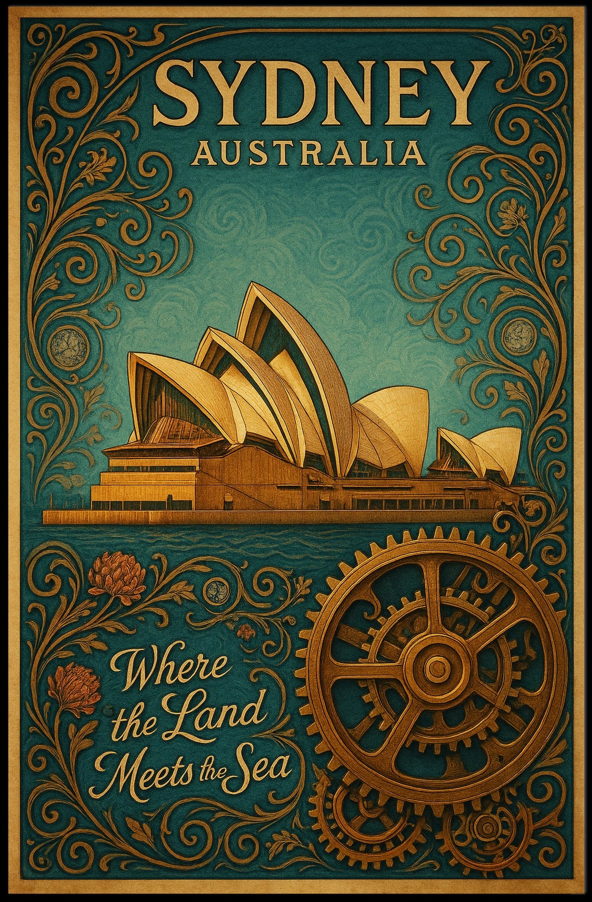 Sydney, Australia Where the Land Meets the Sea Poster
