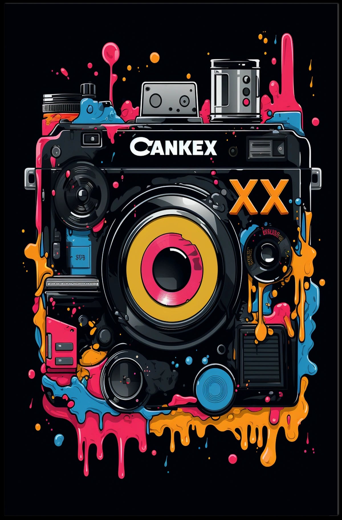 Vibrant Camera Art Poster