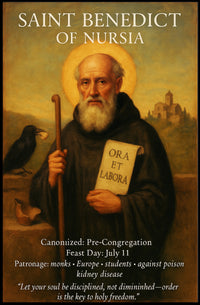 Saint Benedict of Nursia Poster PosterGoat