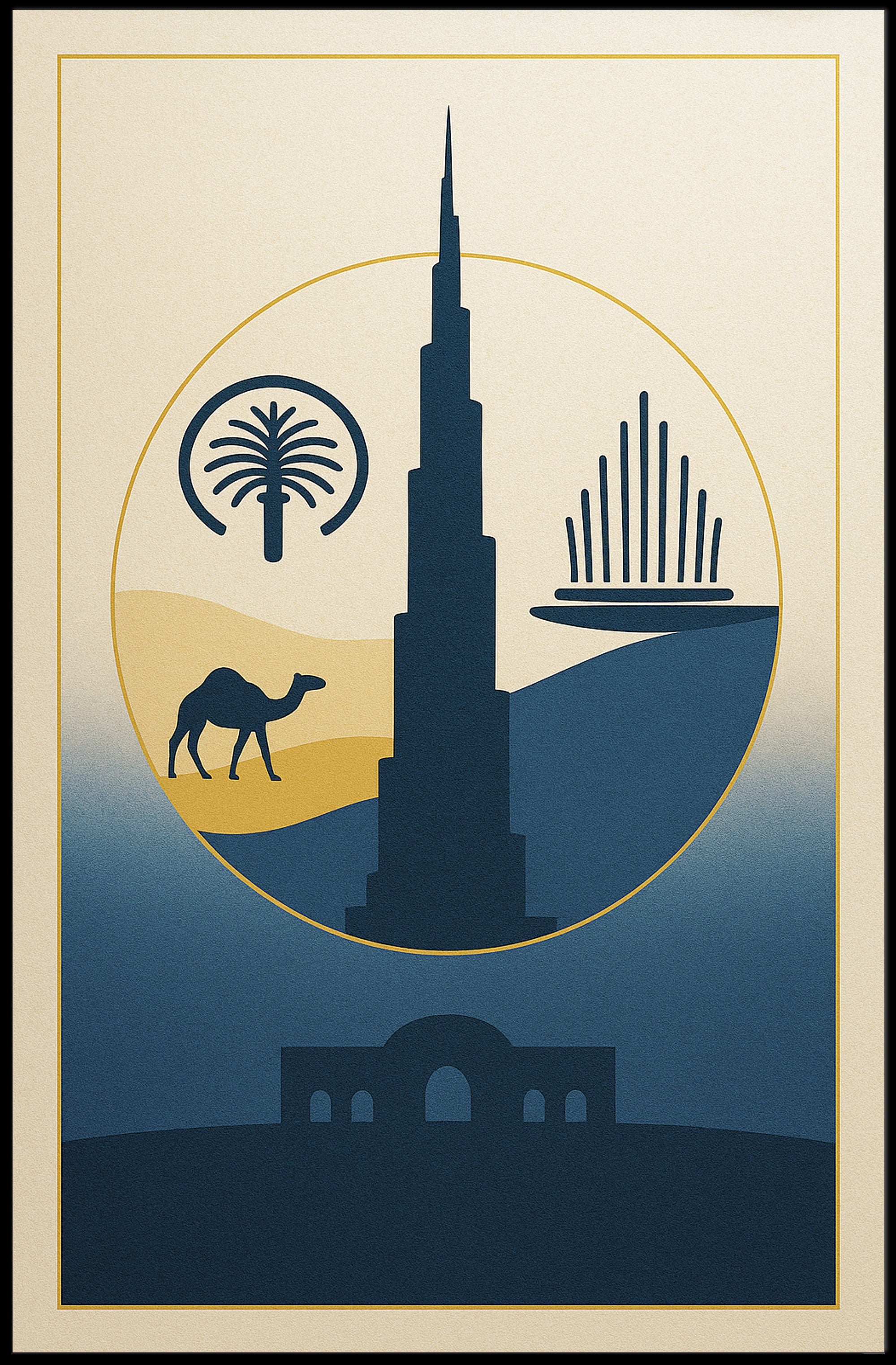 Iconic Landmarks of the Desert Poster