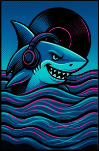 Dj Shark Vibes Poster