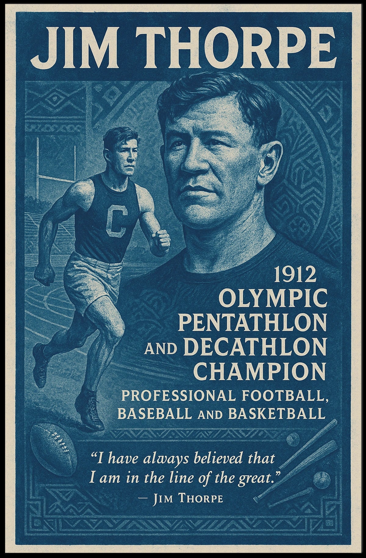 Celebrating a Legend Jim Thorpe Poster