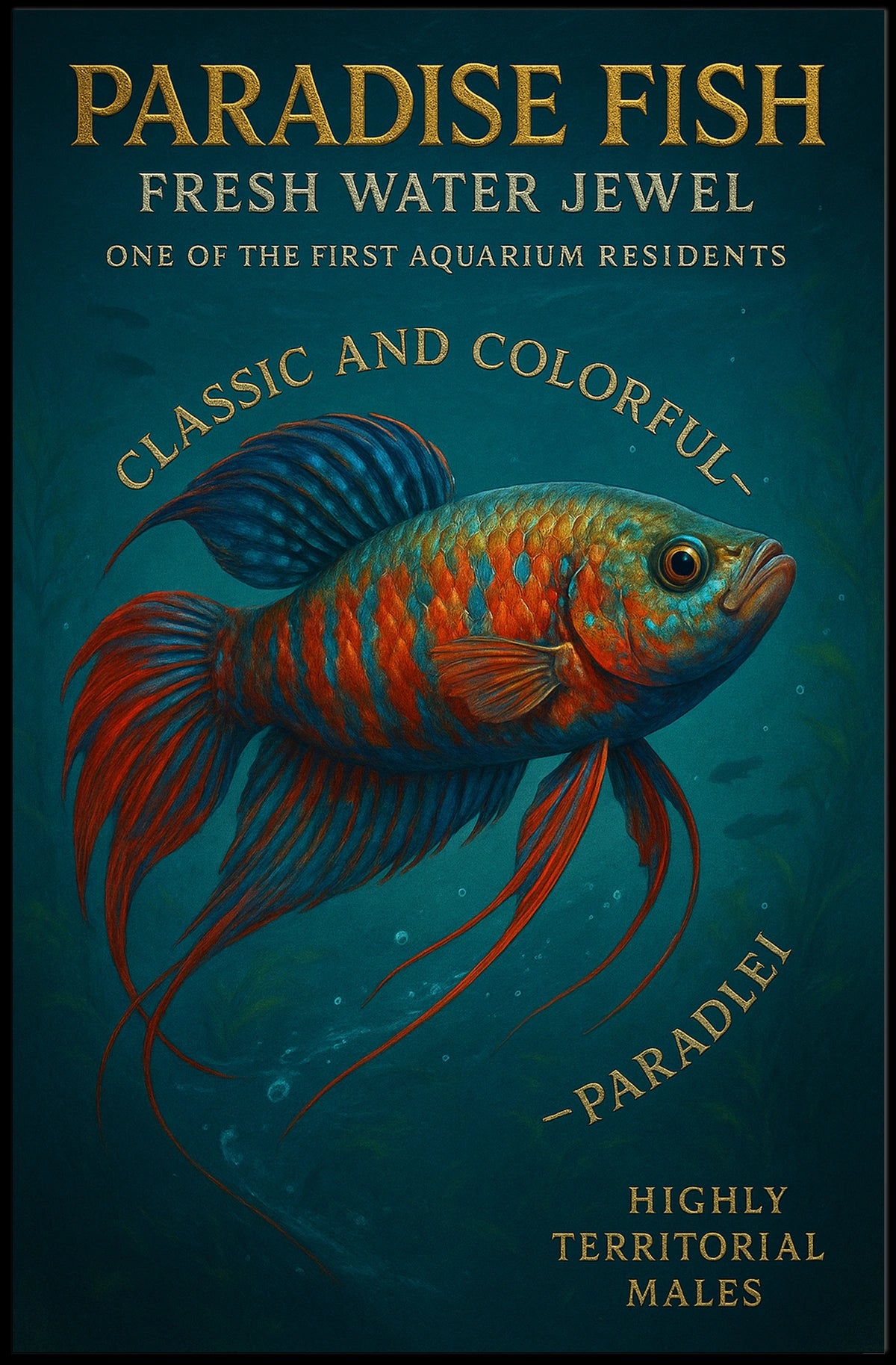 Paradise Fish Fresh Water Jewel Poster
