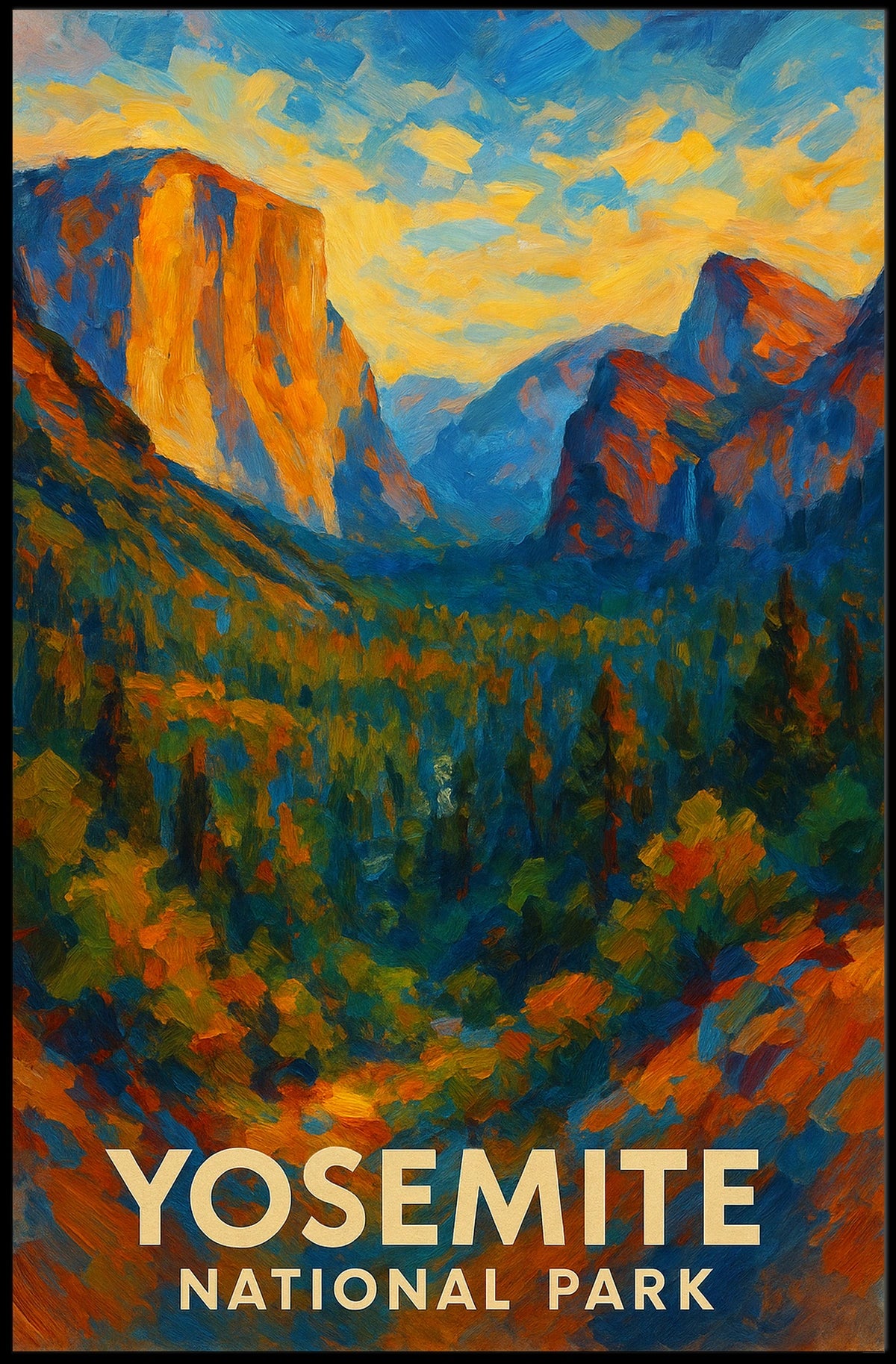 Yosemite National Park Poster Wall Art Print 18x24 Inches