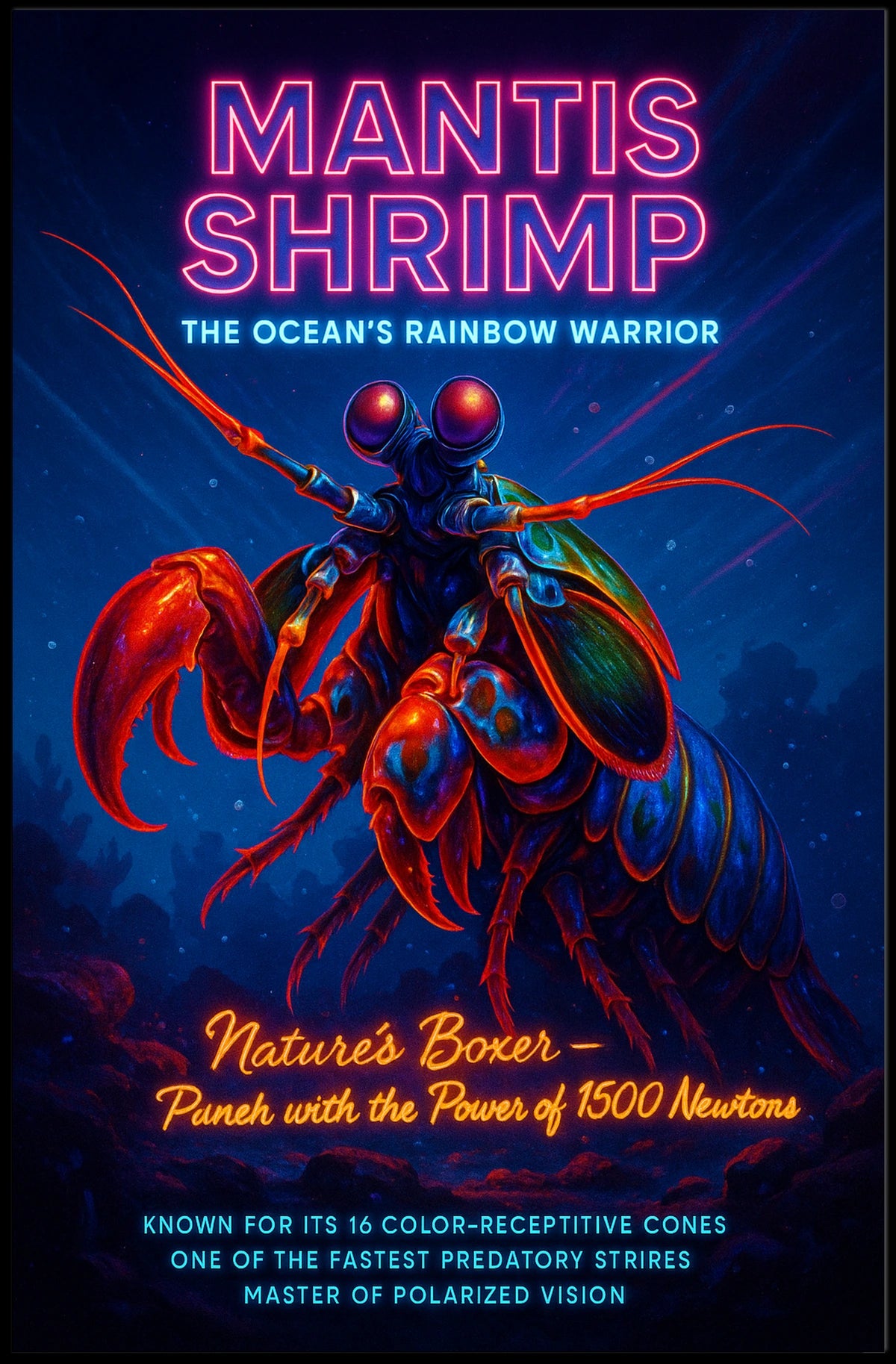 Mantis Shrimp The OceanS Rainbow Poster