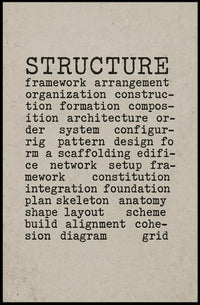Structure and Organization Typography Art Educational or Infographic Poster