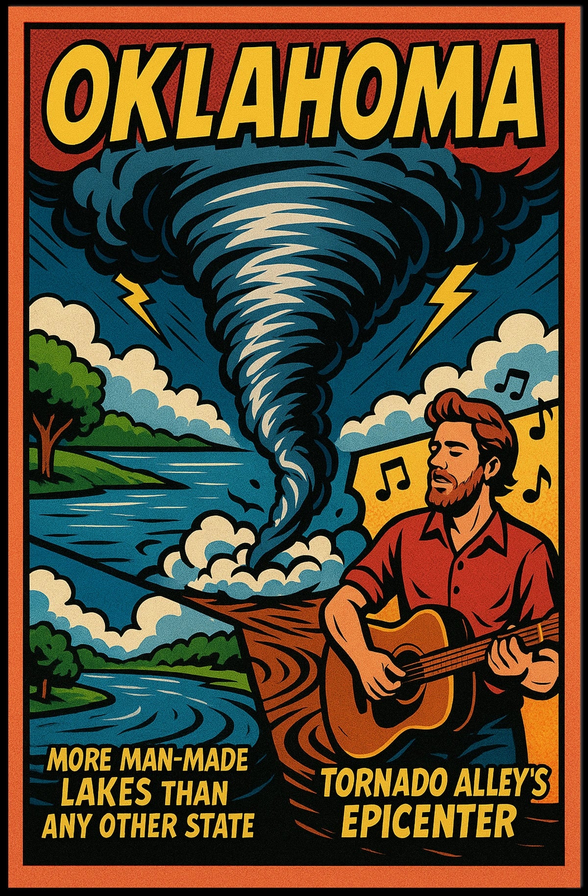 Oklahoma Tornado AlleyS Epicenter Poster