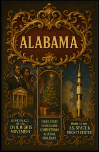 Alabama A Historical and Cultural Tribute Poster