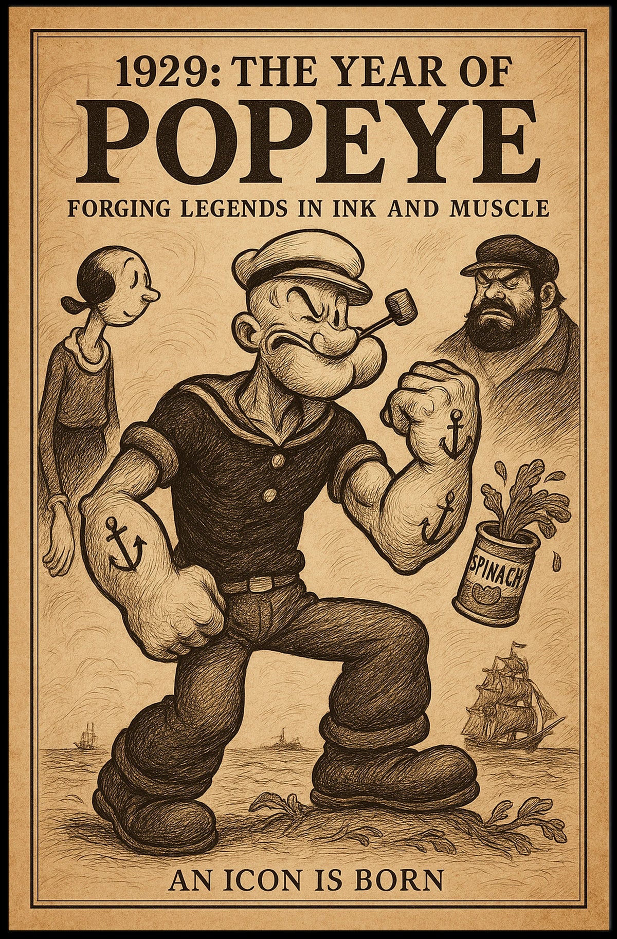 Popeye 1929 Art Poster POP-194