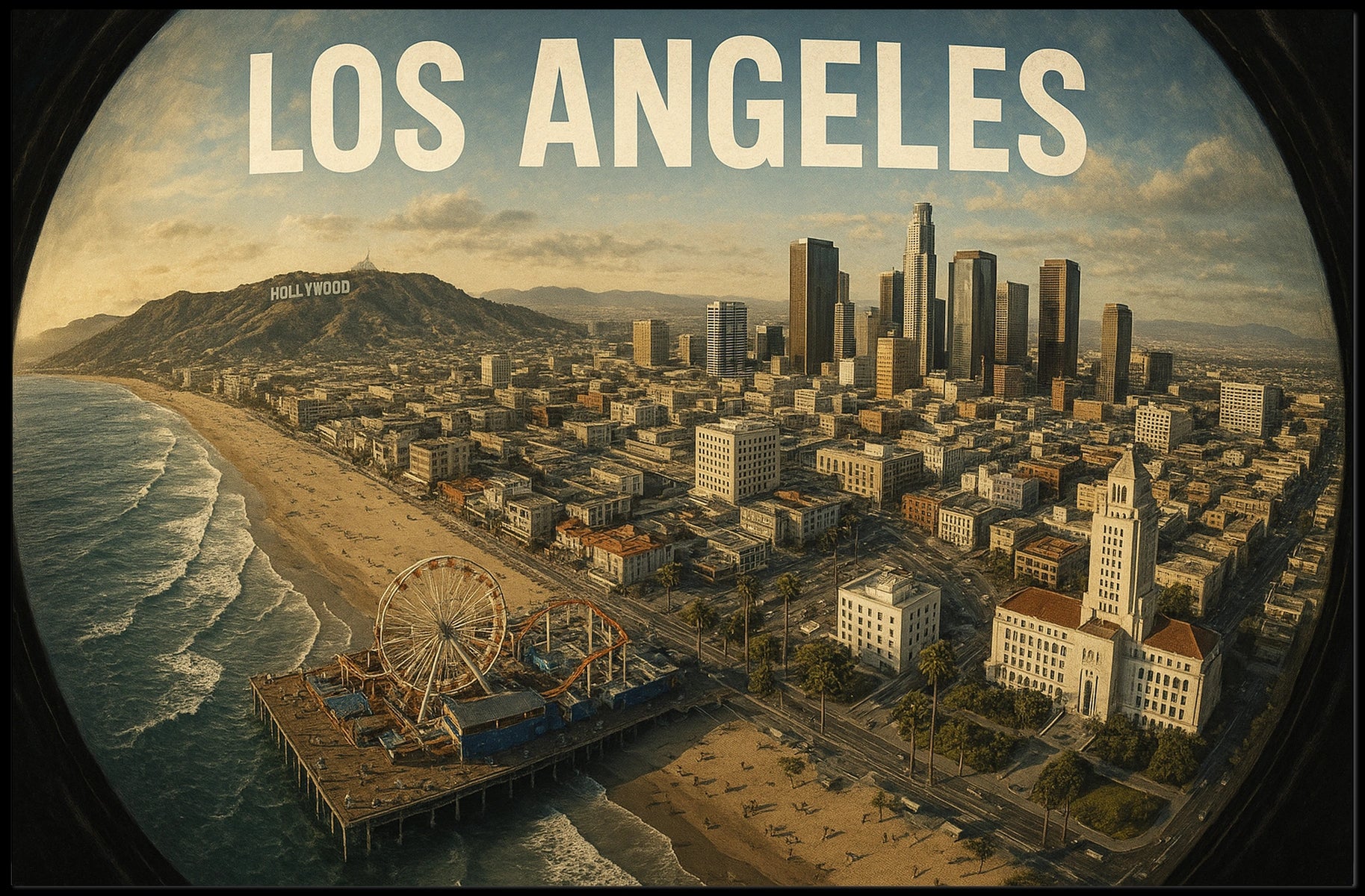 Los Angeles Skyline Poster