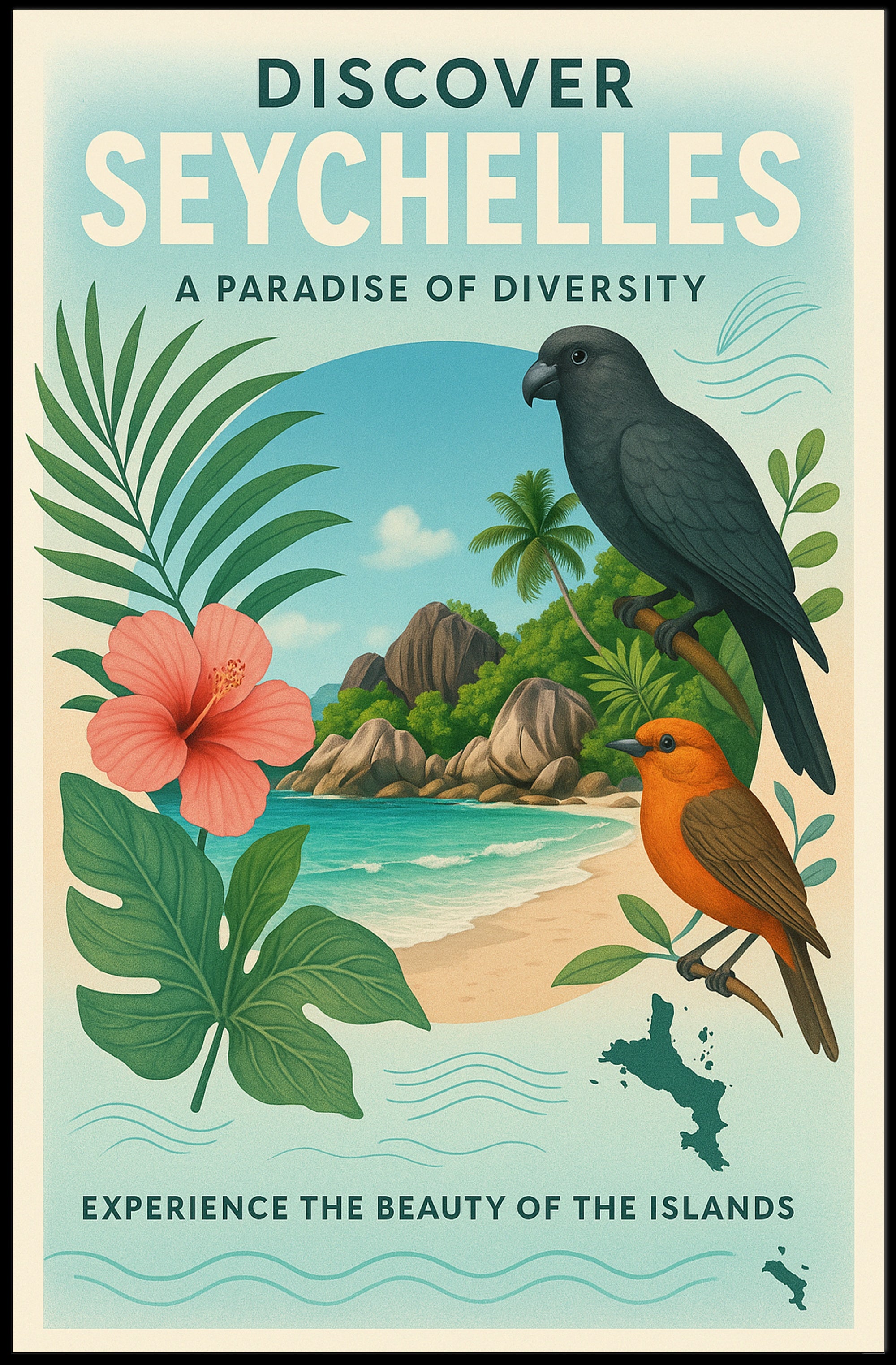 Discover Seychelles Poster PosterGoat