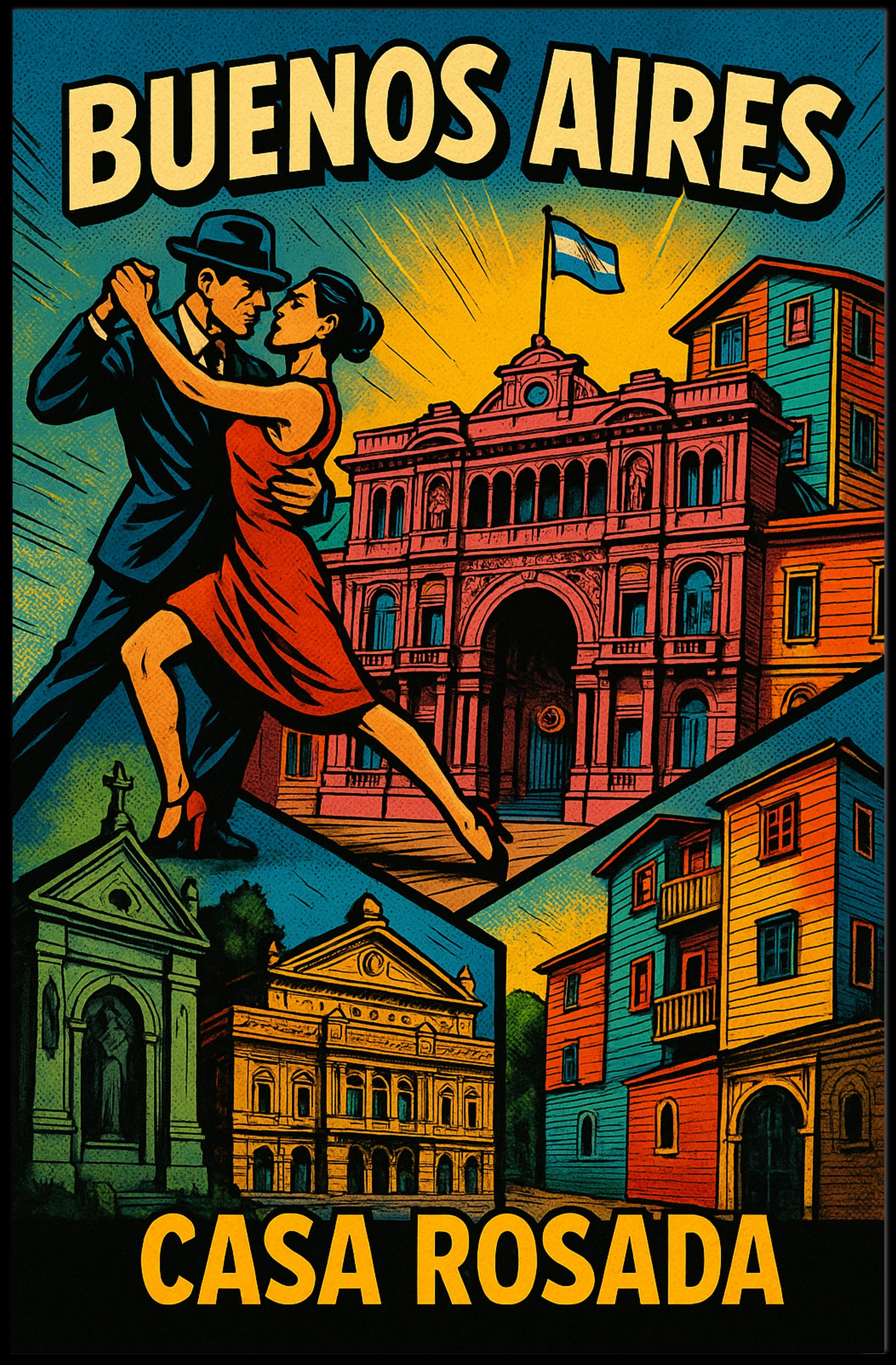 Buenos Aires Casa Rosada Wall Art Print PosterGoat