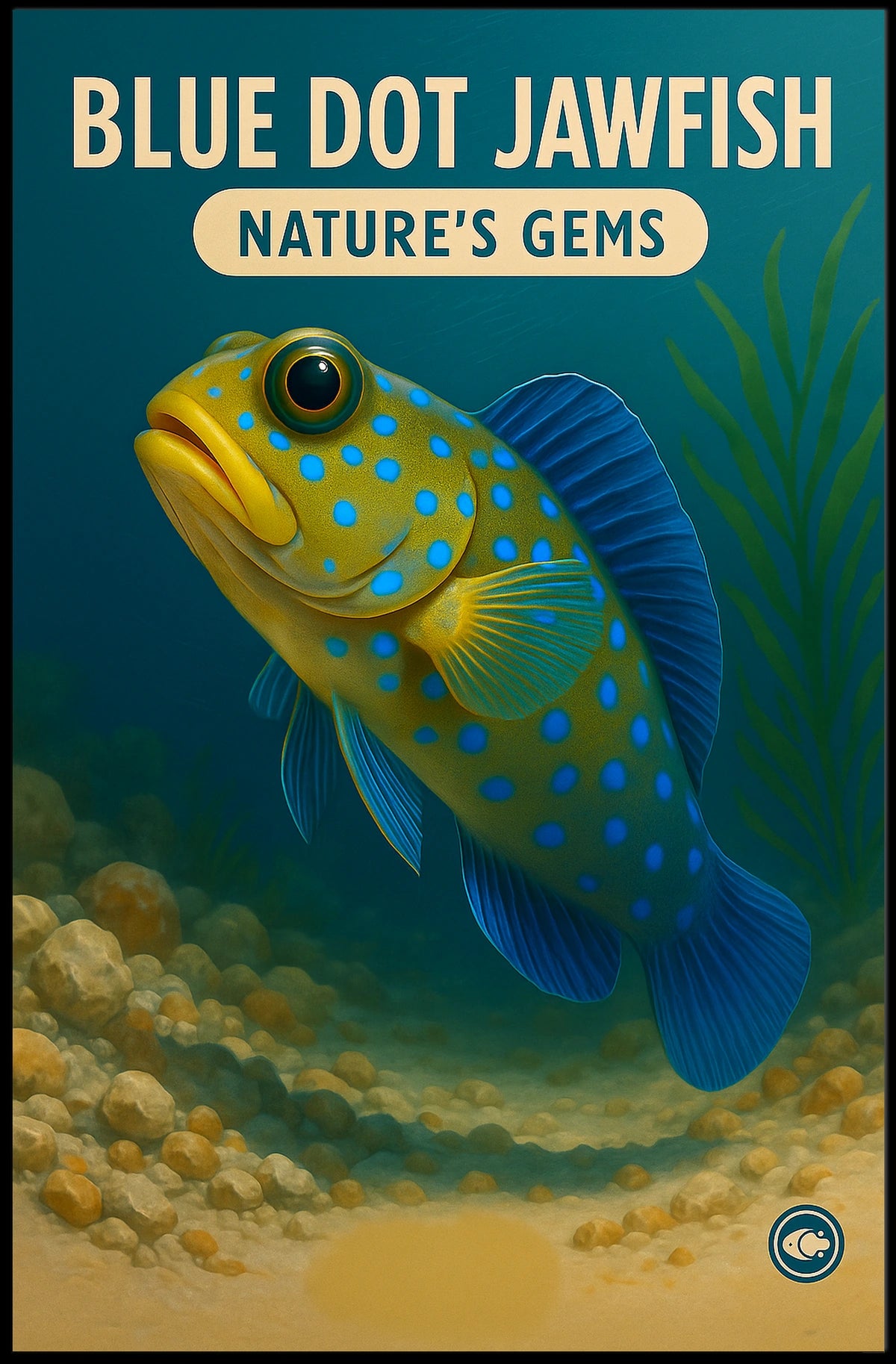 Blue Dot Jawfish NatureS Gems Poster