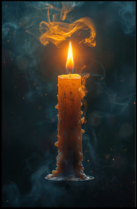 Ethereal Candlelight: Photorealistic Serenity Art Poster PosterGoat